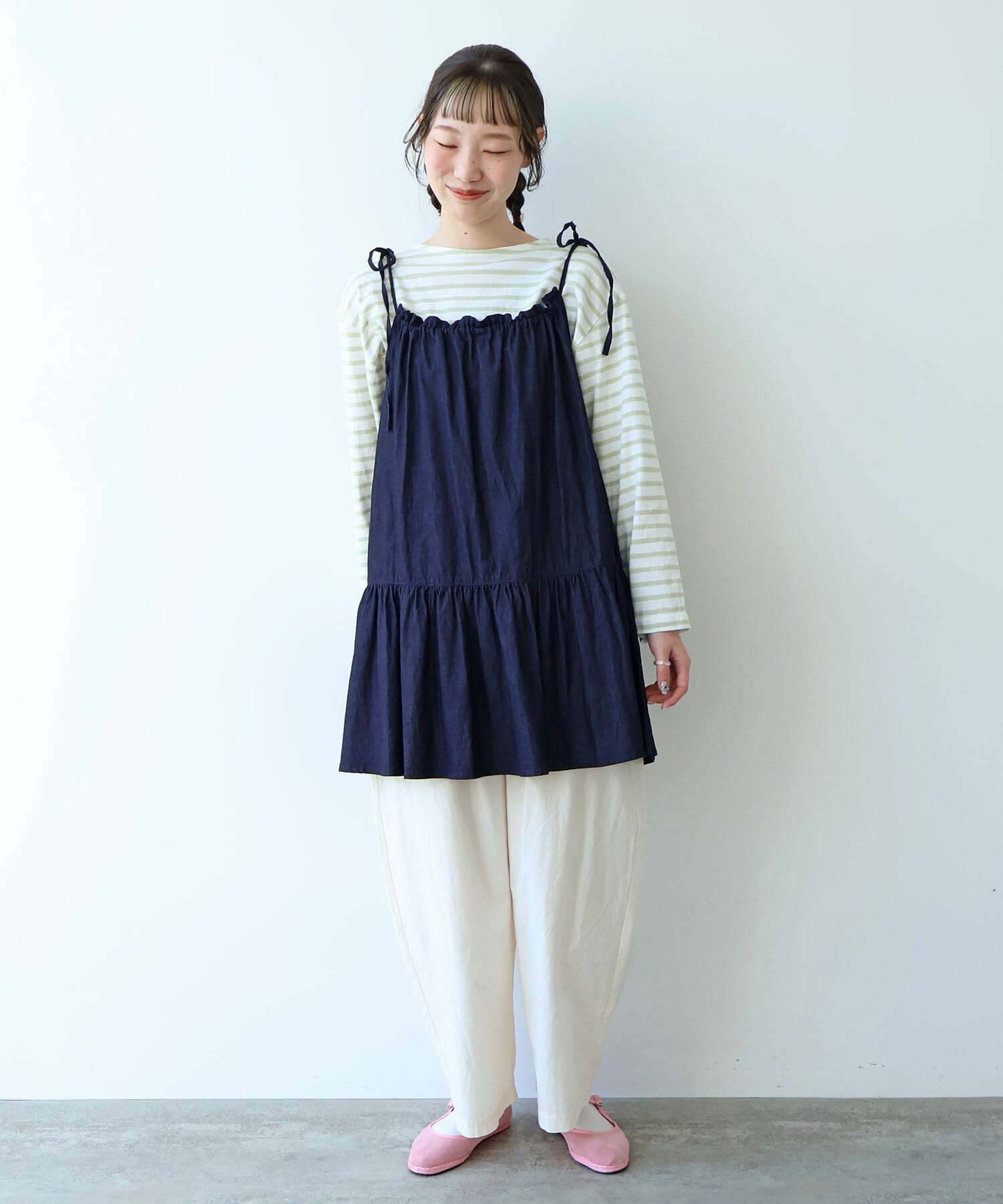 AMBIDEX Store ○ 5.5oz denim kincyaku チュニックブラウス(F