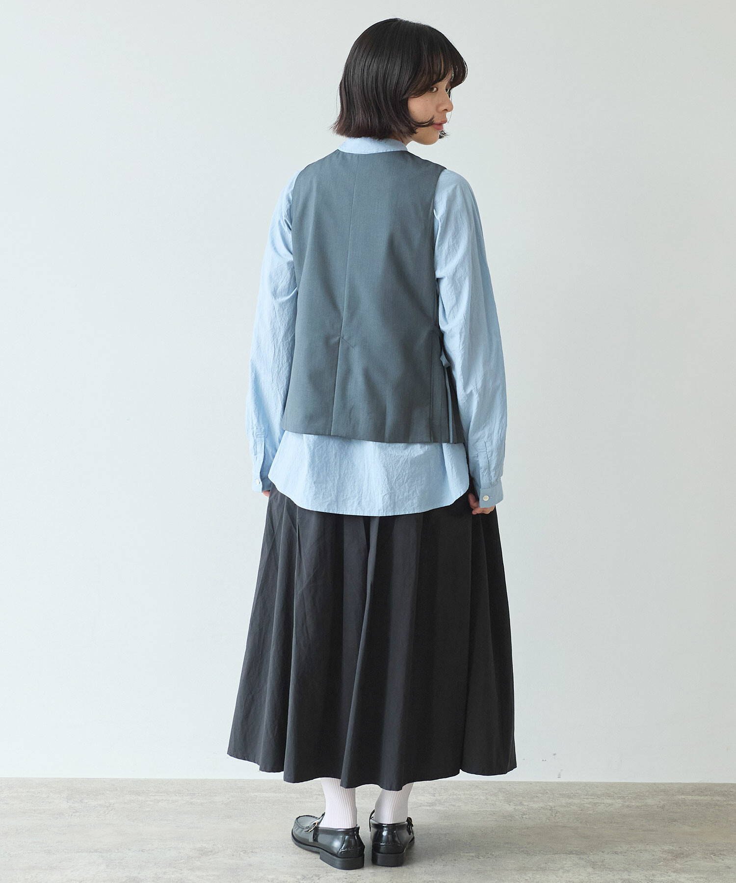 AMBIDEX Store △〇 T/R サイドプリーツベスト(F クロ): bulle de savon