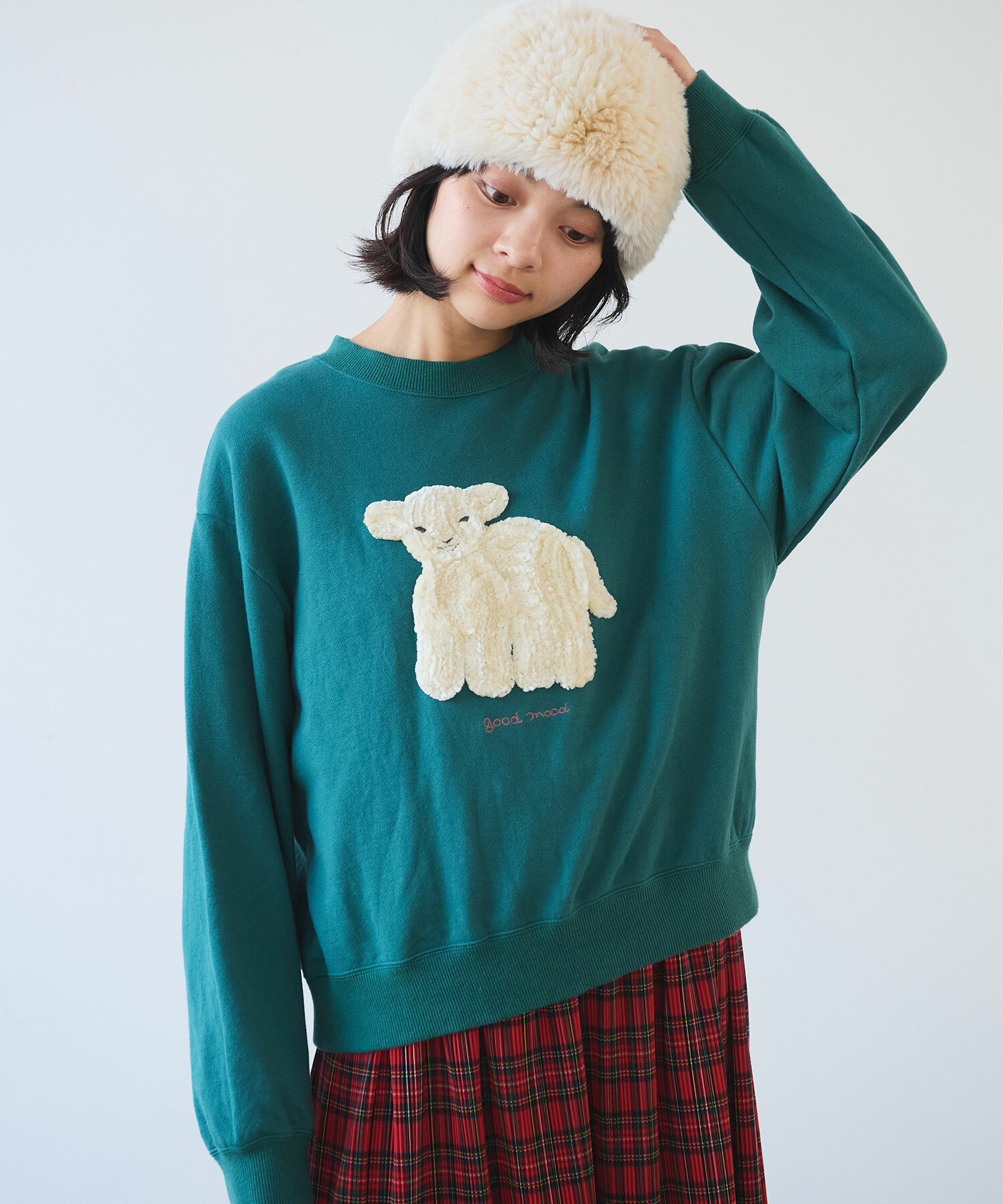 bulle de savon 30/10 コーマ裏毛 子ひつじ刺繍 スウェット AMBIDEX Store ○ 30 / 10 コーマ裏毛 子ひつじ刺繍 スウェット(F