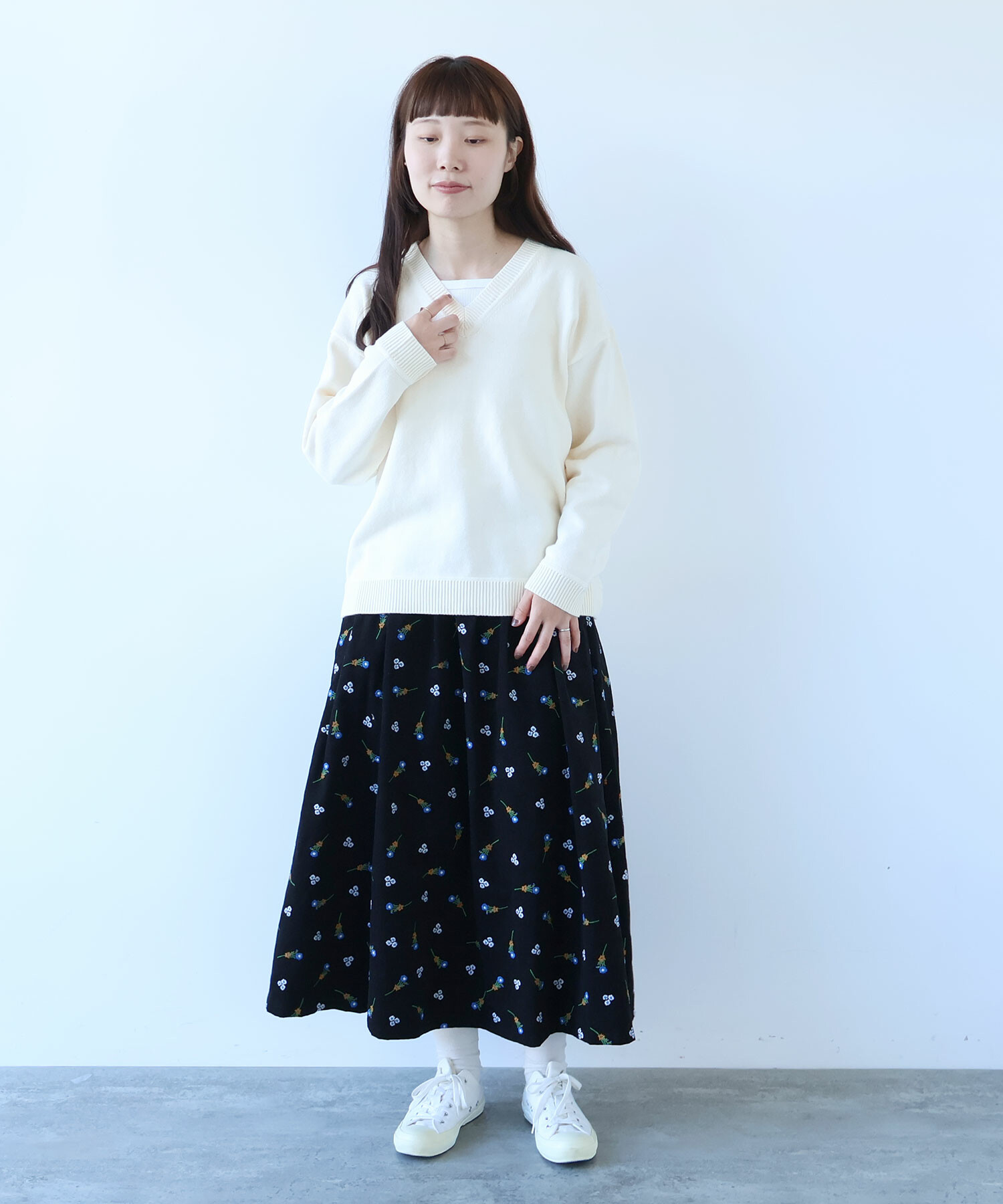 AMBIDEX Store ○ basic cotton Vネックプルオーバー(F カラシ): bulle