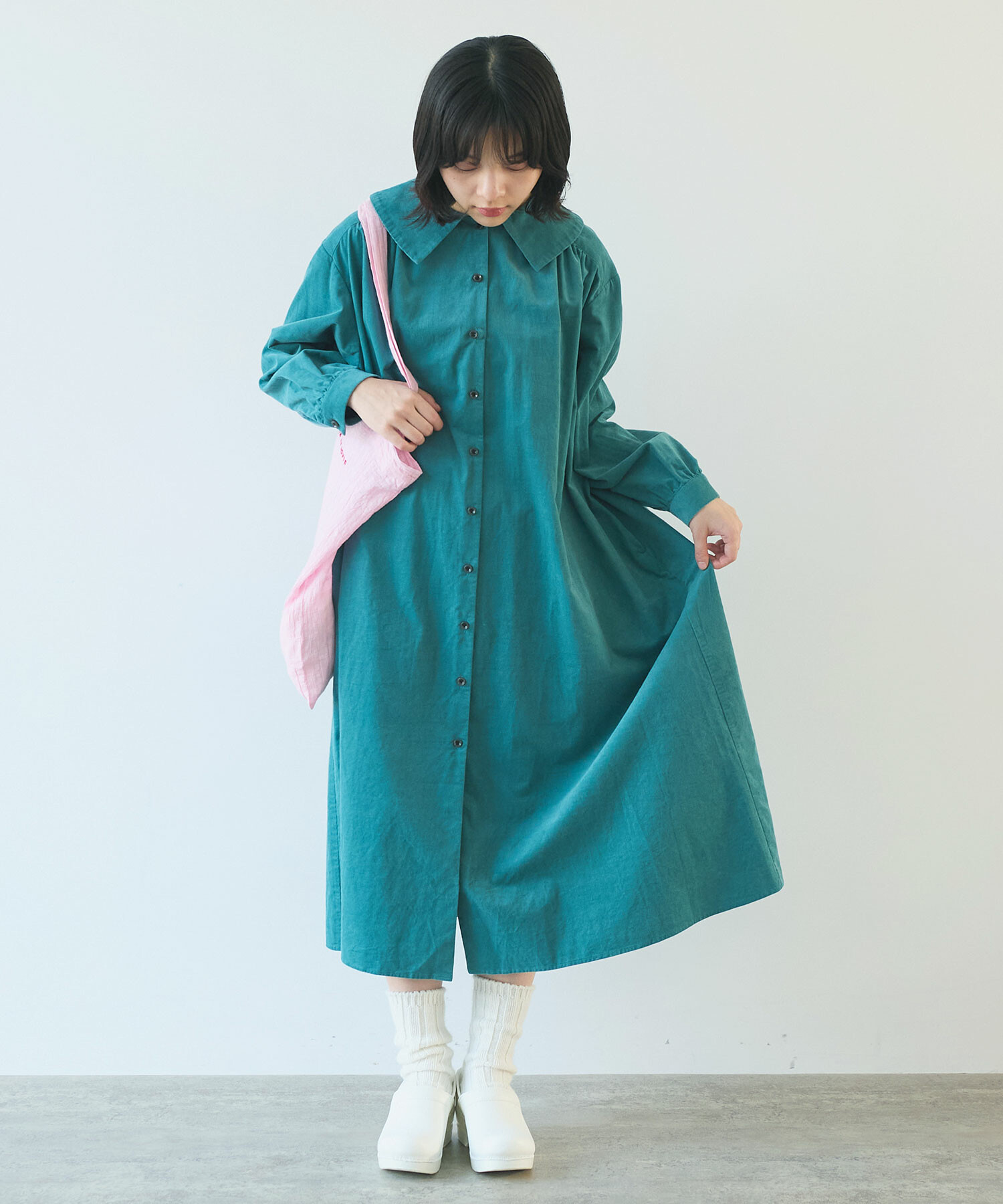 ぽむさま専用【old honey 】 ワンピース old honey(オールドハニー) ドッキングワンピース グレー