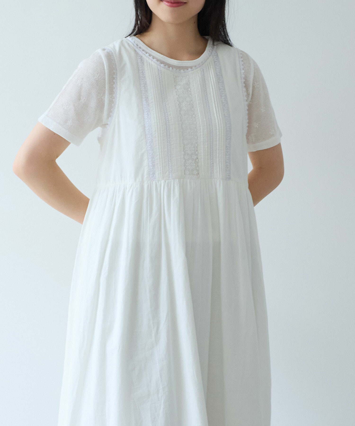AMBIDEX Store 【予約販売】○ antique lace summer dress(F スミクロ