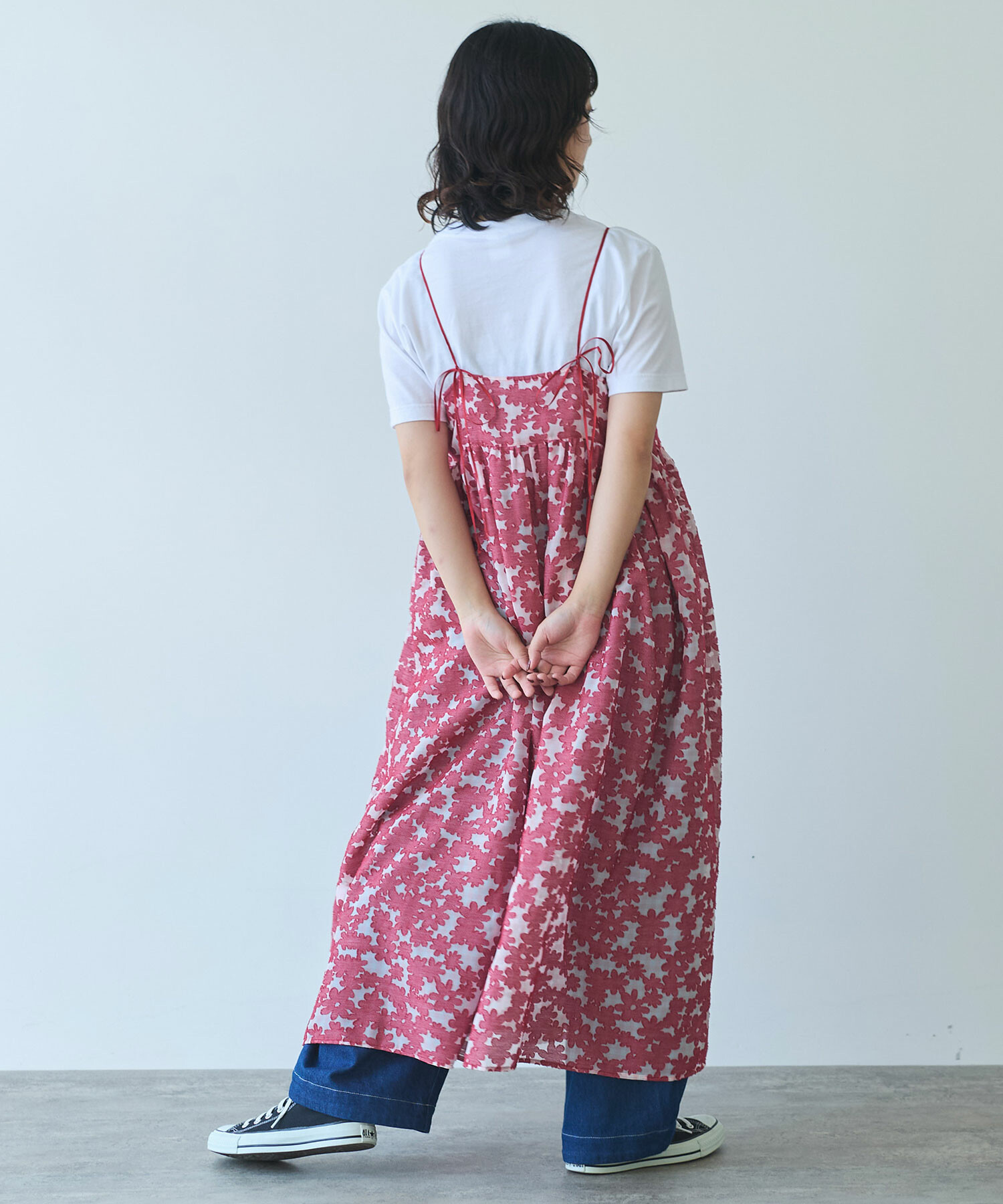 年末のプロモーション特価！ AMBIDEX Store コン キャミワンピース(F opal gingham×hana 〇 ワンピース