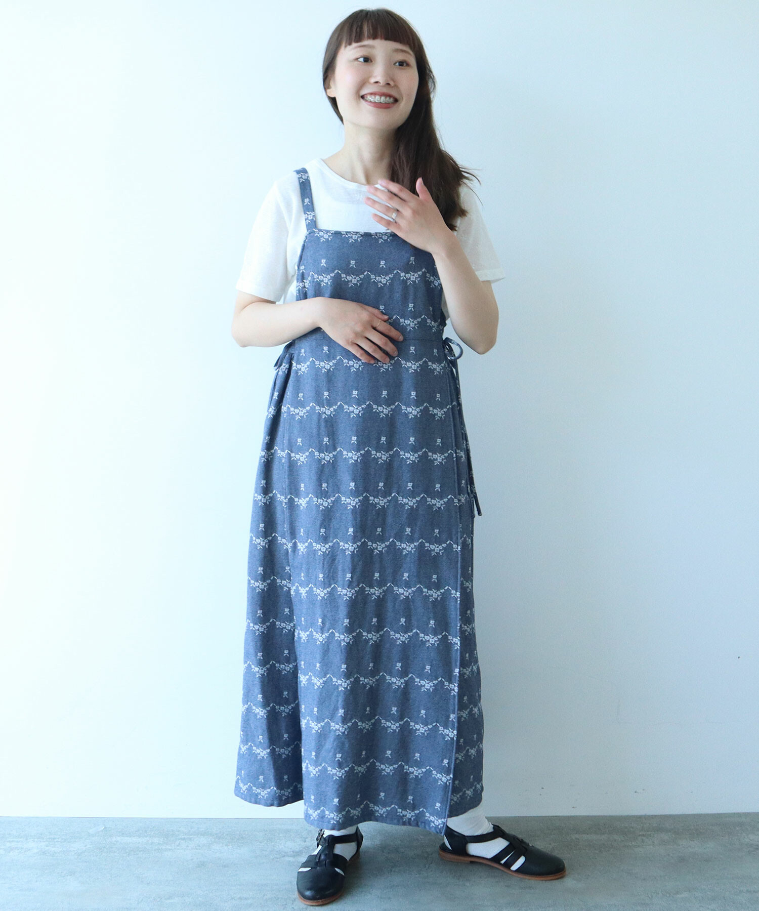 AMBIDEX Store △〇 デニム調 hana ジャカード ワンピース(F