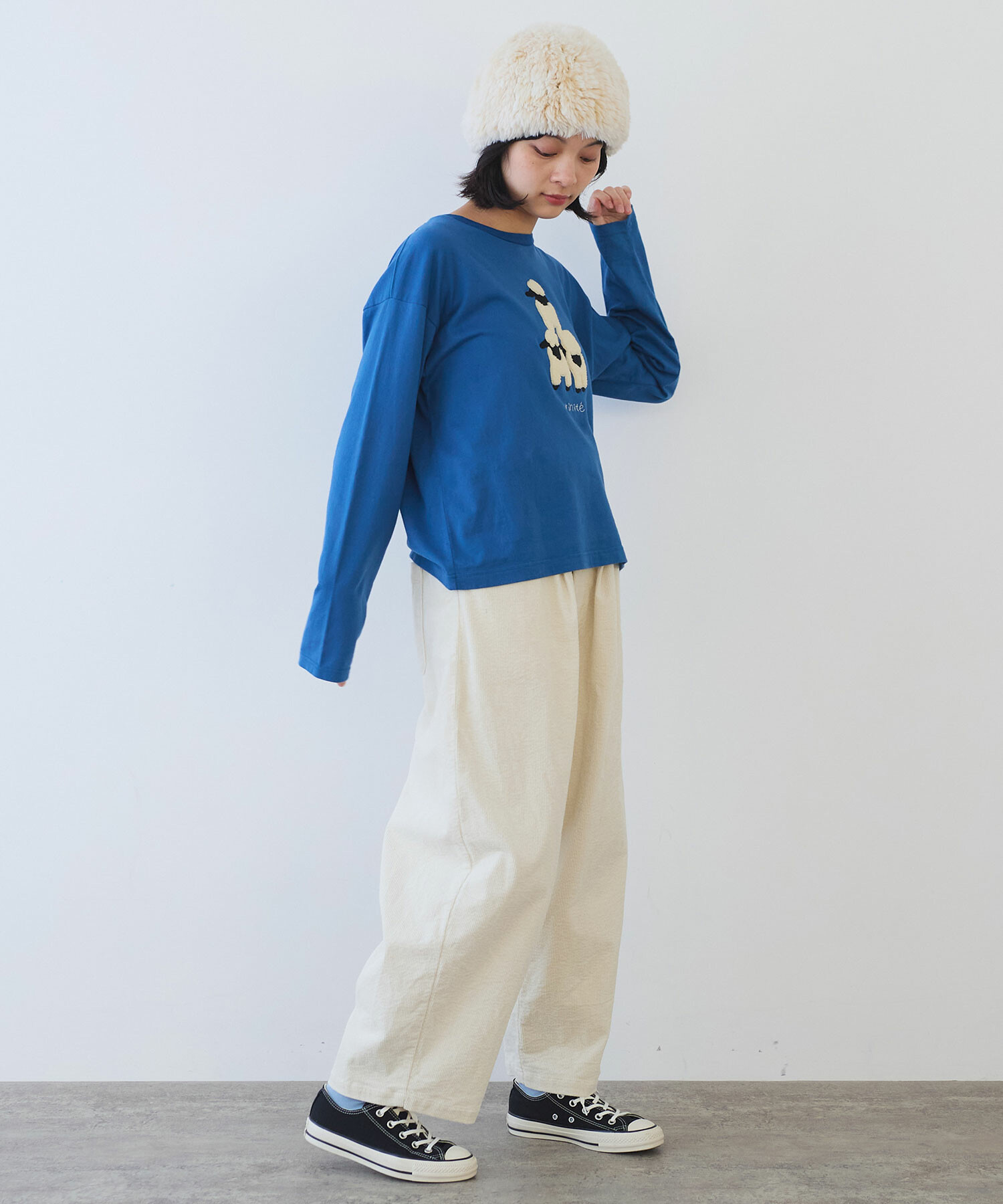 AMBIDEX Store ○ 11W サッカーコーデュロイ パンツ(F アイボリー