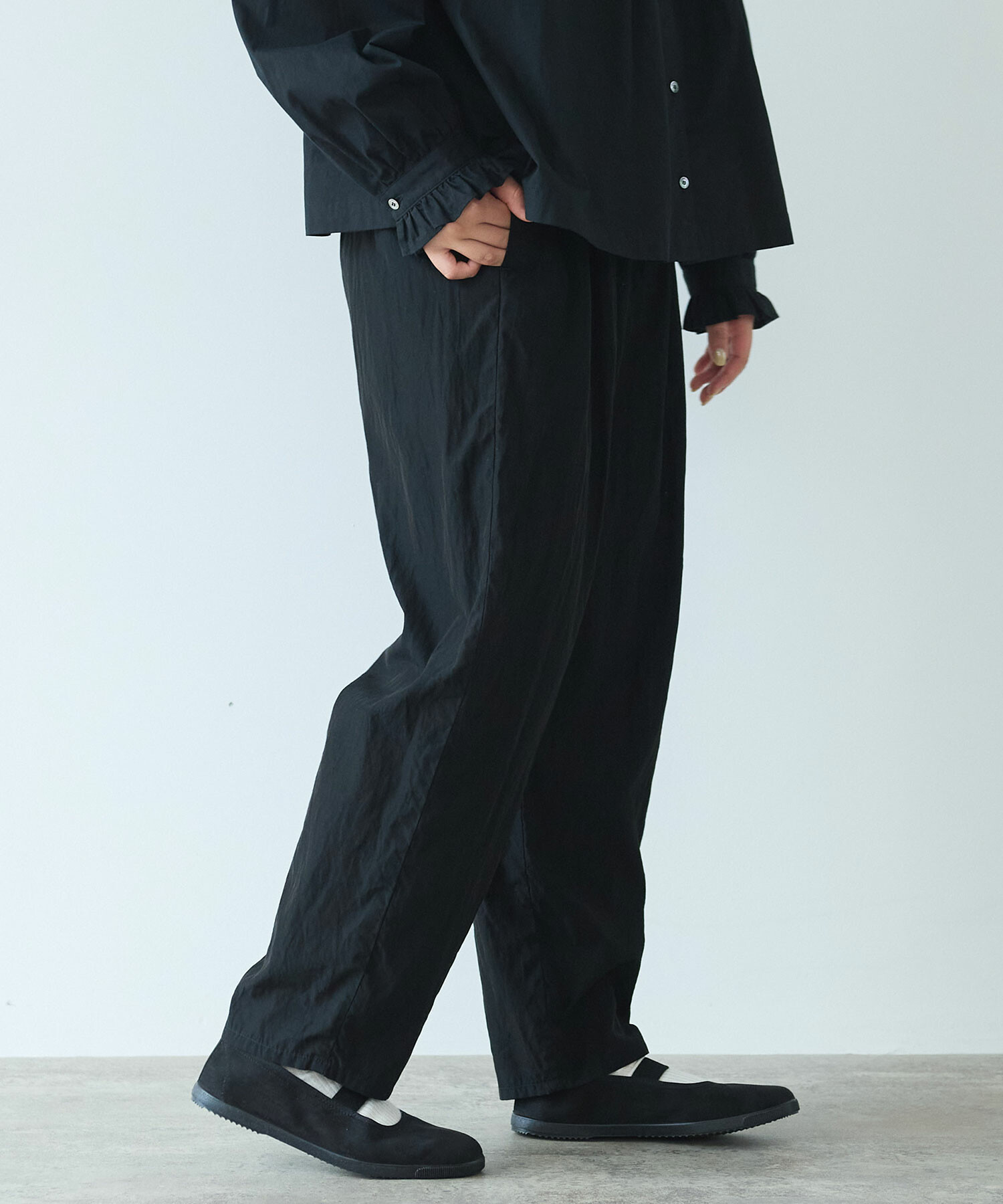 IIROT】 Pleats sheer knit / Cupro cotton ballone pants【La Maison de Ly –  ONENESS ONLINE STORE
