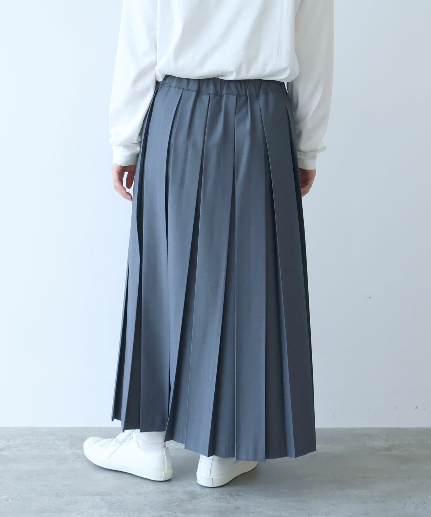 AMBIDEX Store △T/R 太プリーツスカート(F グレー): bulle de savon