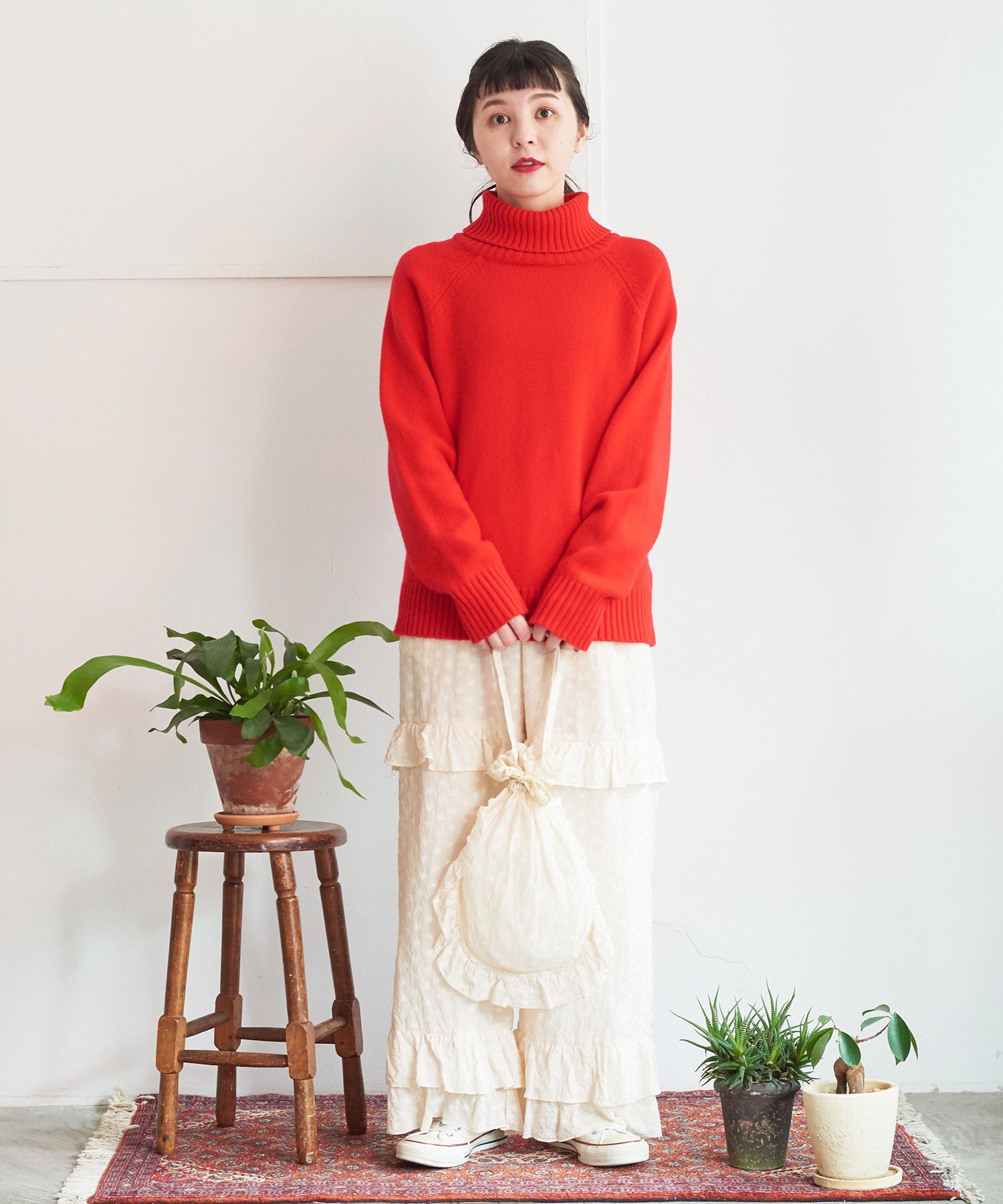 モデル 161cm ※サンプルからの修正点→丈−2p短くなります。