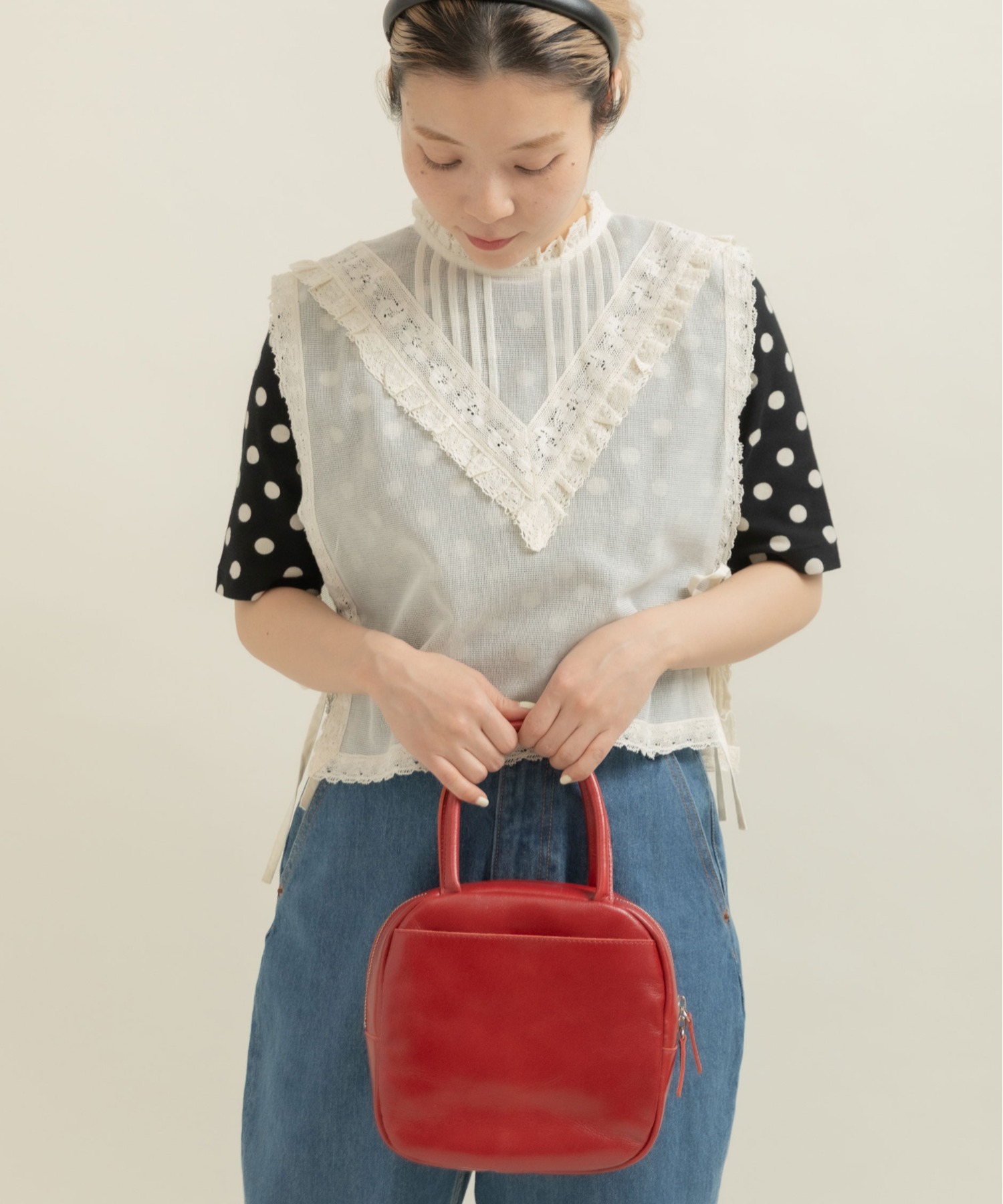 TIDEWAY ICY LEATHER BOSTON 裏地チェックBAG です♩ ICY LEATHER BOSTON 裏地チェックBAG