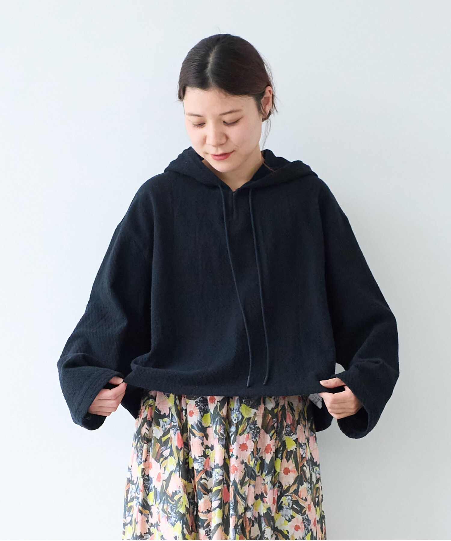 AMBIDEX Store ○Raw コットンポリエステル ショートパーカー(F AMBIDEX Store ○Raw コットンポリエステル ショートパーカー(F