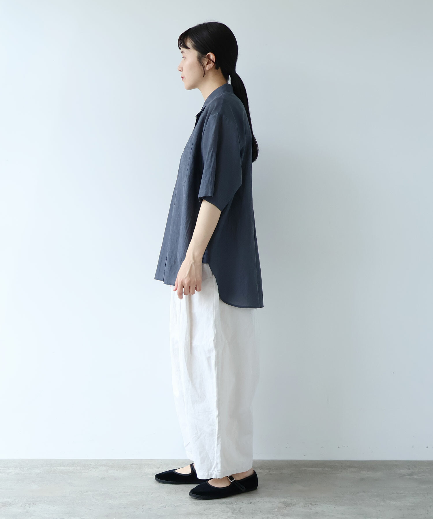 AMBIDEX Store Ra/R/Ny oversized plain half sleeves シャツ(F