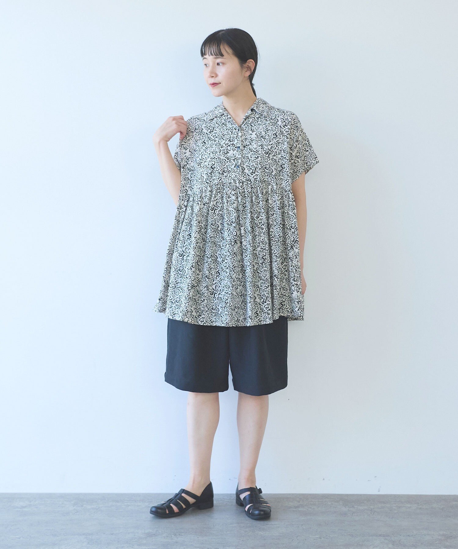 AMBIDEX Store rayon cupla cotton flower print open peprum