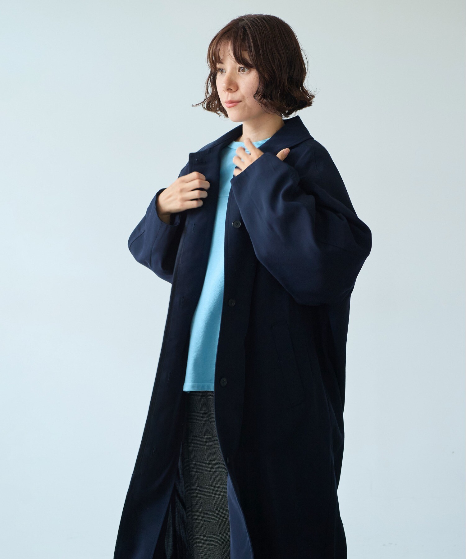 AMBIDEX Store ウールビスコース bal collar コート(F コン): yuni