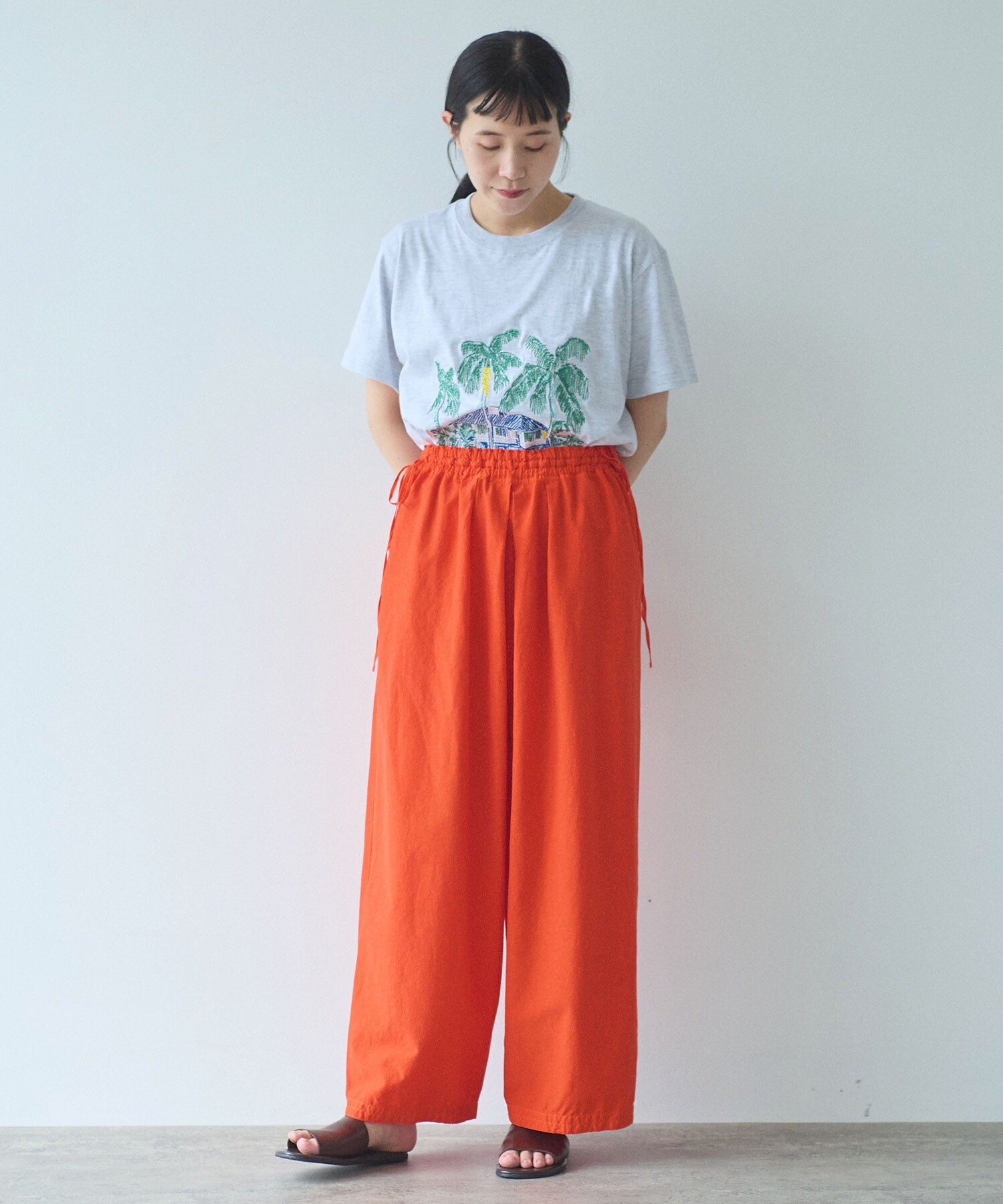 AMBIDEX Store ○Island villa embroidery half sleeves Tシャツ AMBIDEX Store ○Island villa embroidery half sleeves Tシャツ