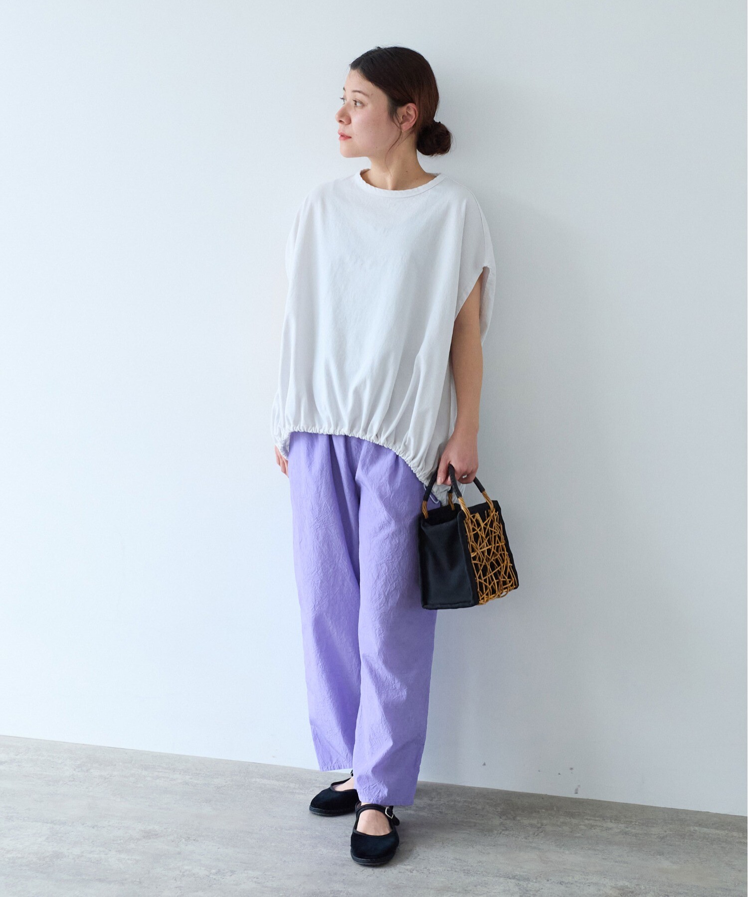 tシャツ ハイツイストコットン　プロダクトダイ　コクーンプルオーバー レディース セール】ハイツイストコットン プロダクトダイ コクーンプル