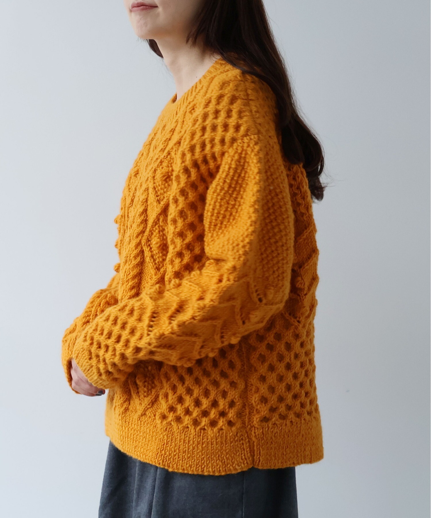 AMBIDEX Store ネパールハンドニット プルオーバー(F グレー): yuni