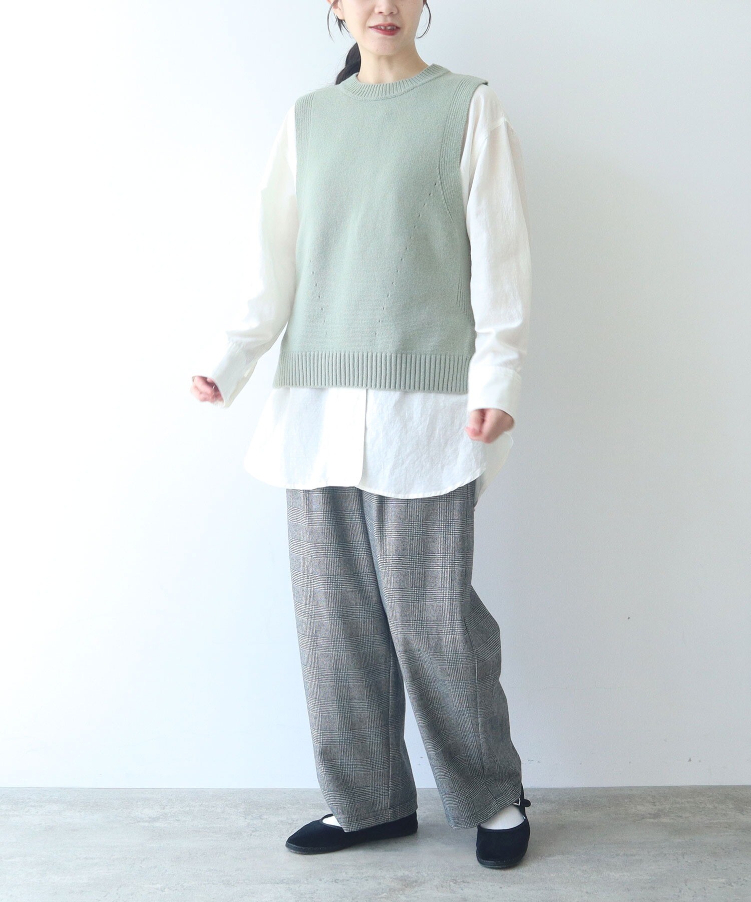 AMBIDEX Store ○NEW ENGLAND ニットベスト(F グレー): yuni