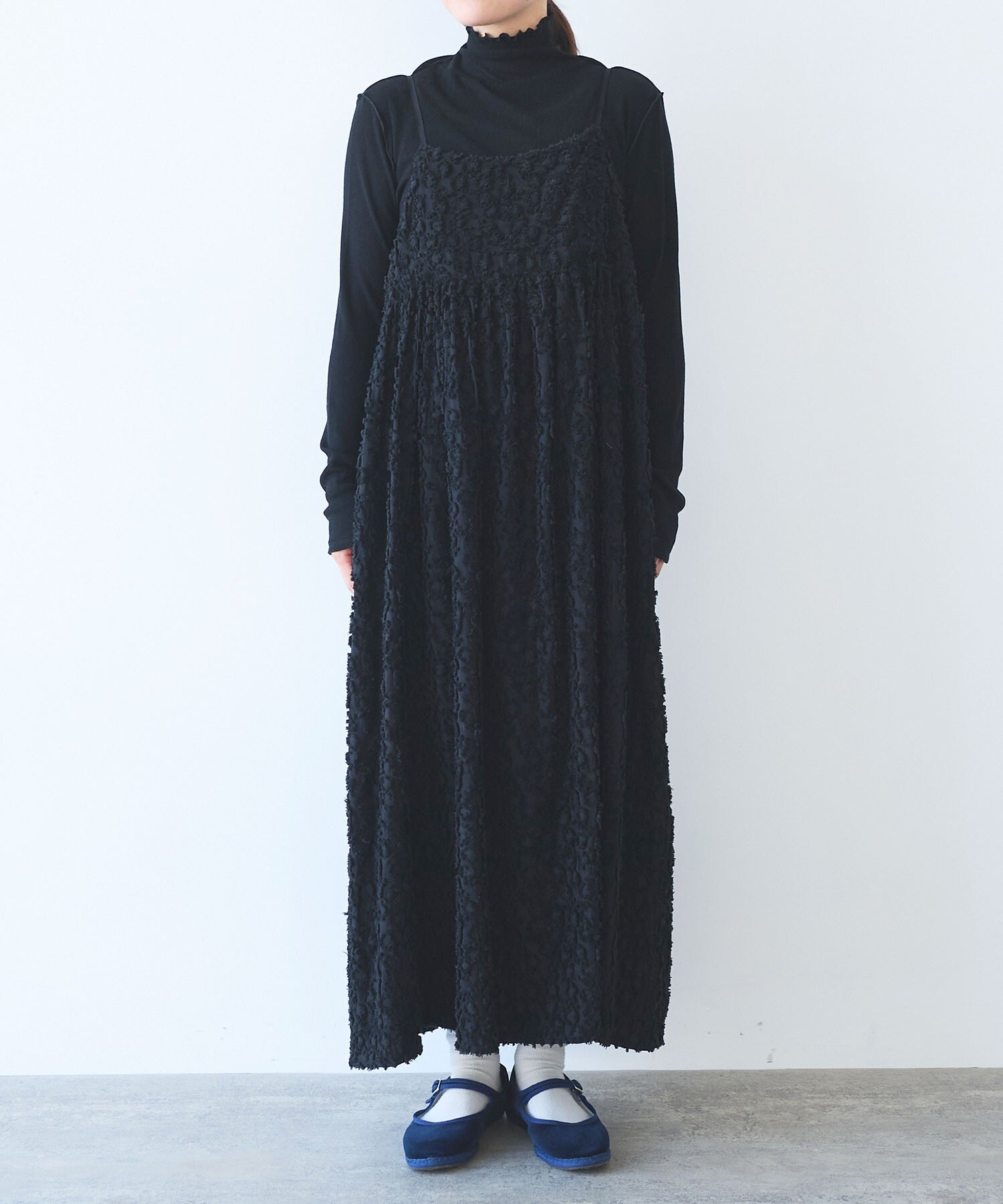 ワンピース　サイズ2 新品　フォロー割-200円 大きいサイズ レディース ウエストマークブラックワンピース