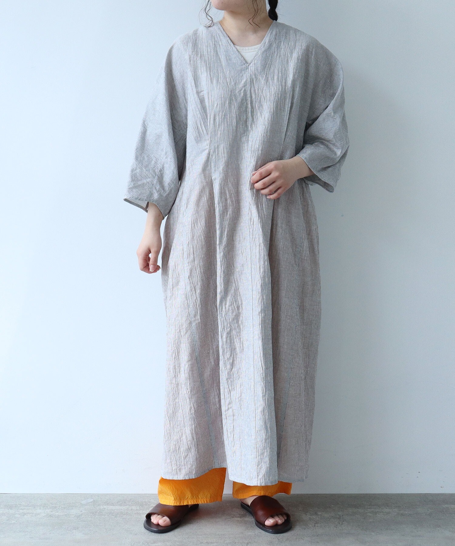 AMBIDEX Store △○バックVネック ワンピース(F グリーン): yuni