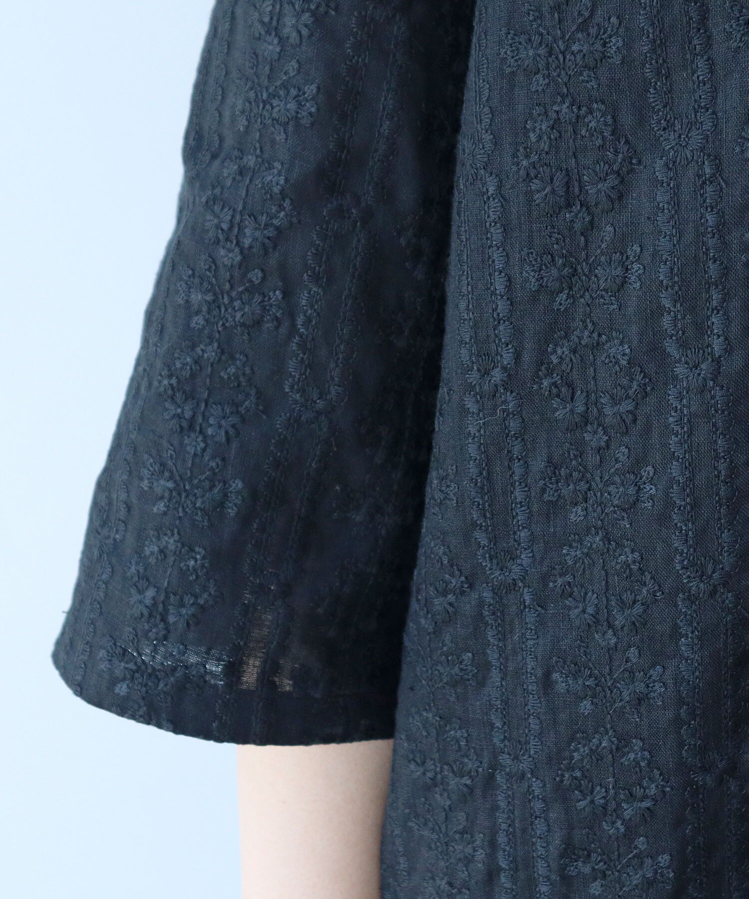 AMBIDEX Store △○L/embroidely kaftan ワンピース(F クロ): yuni