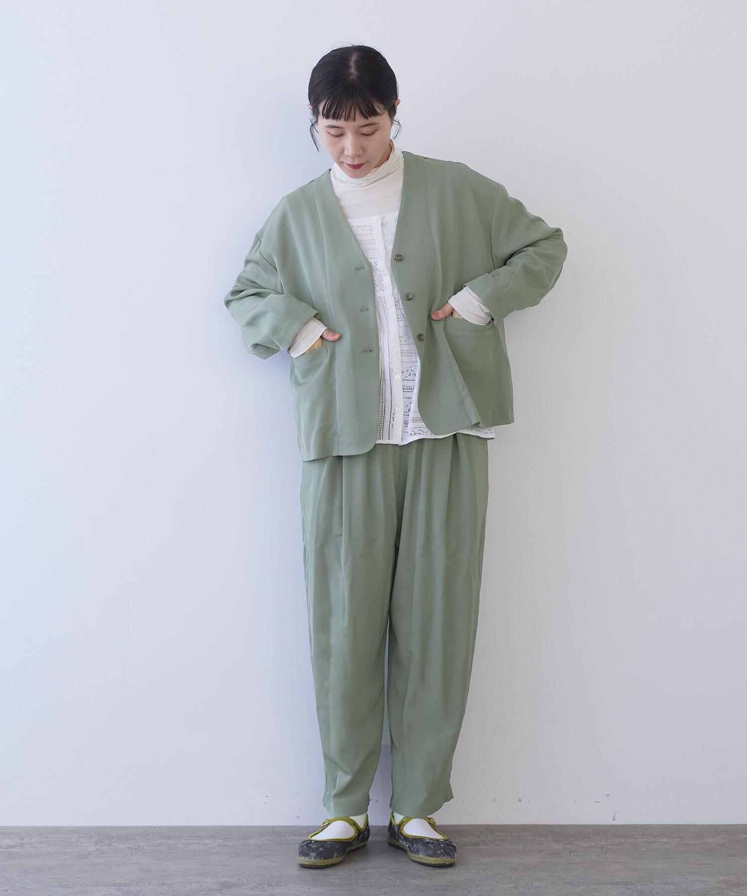 AMBIDEX Store ○レーヨンウール gum tack パンツ(F コン): yuni