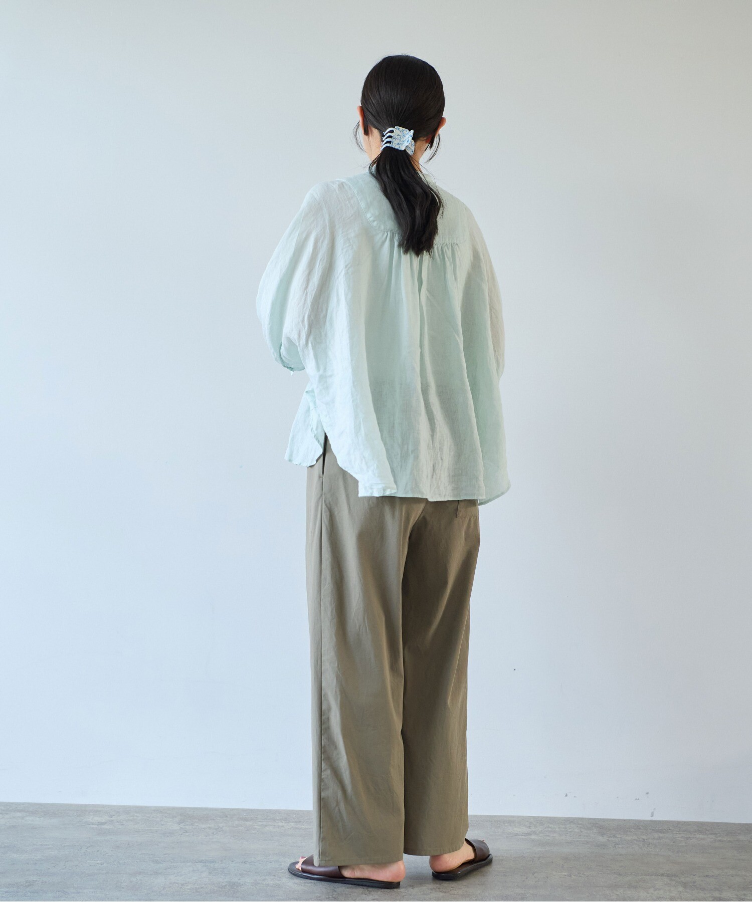 VERSION OF YOU BaggyNylonPants新品未使用 AMBIDEX Store 80/2強撚コットンギャバwideパンツ(F コゲチャ): yuni