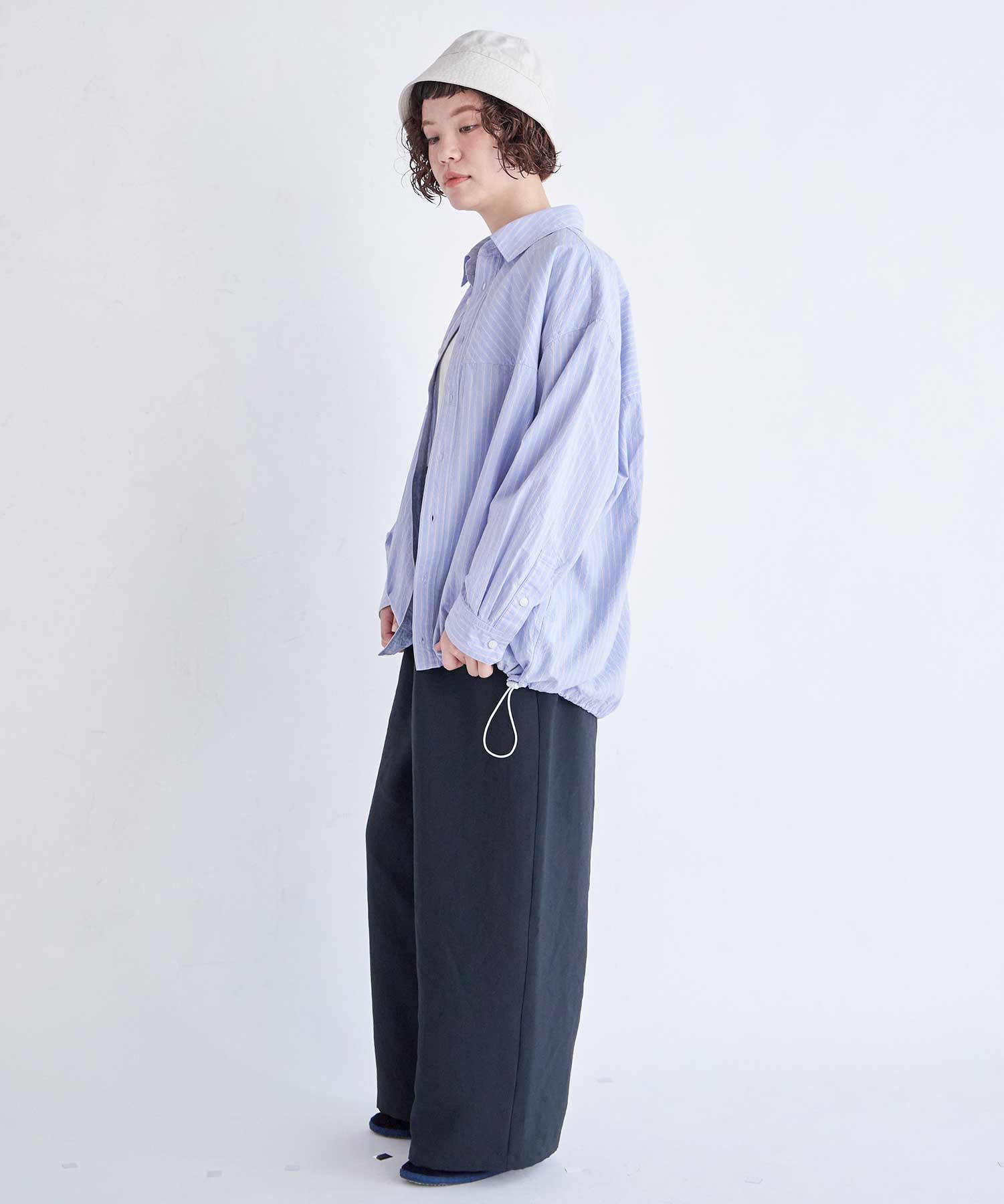 AMBIDEX Store ○STRIPE シャツブルゾン(F BLUE STRIPE): FLAT AMBIDEX Store ○STRIPE シャツブルゾン(F BLUE STRIPE): FLAT