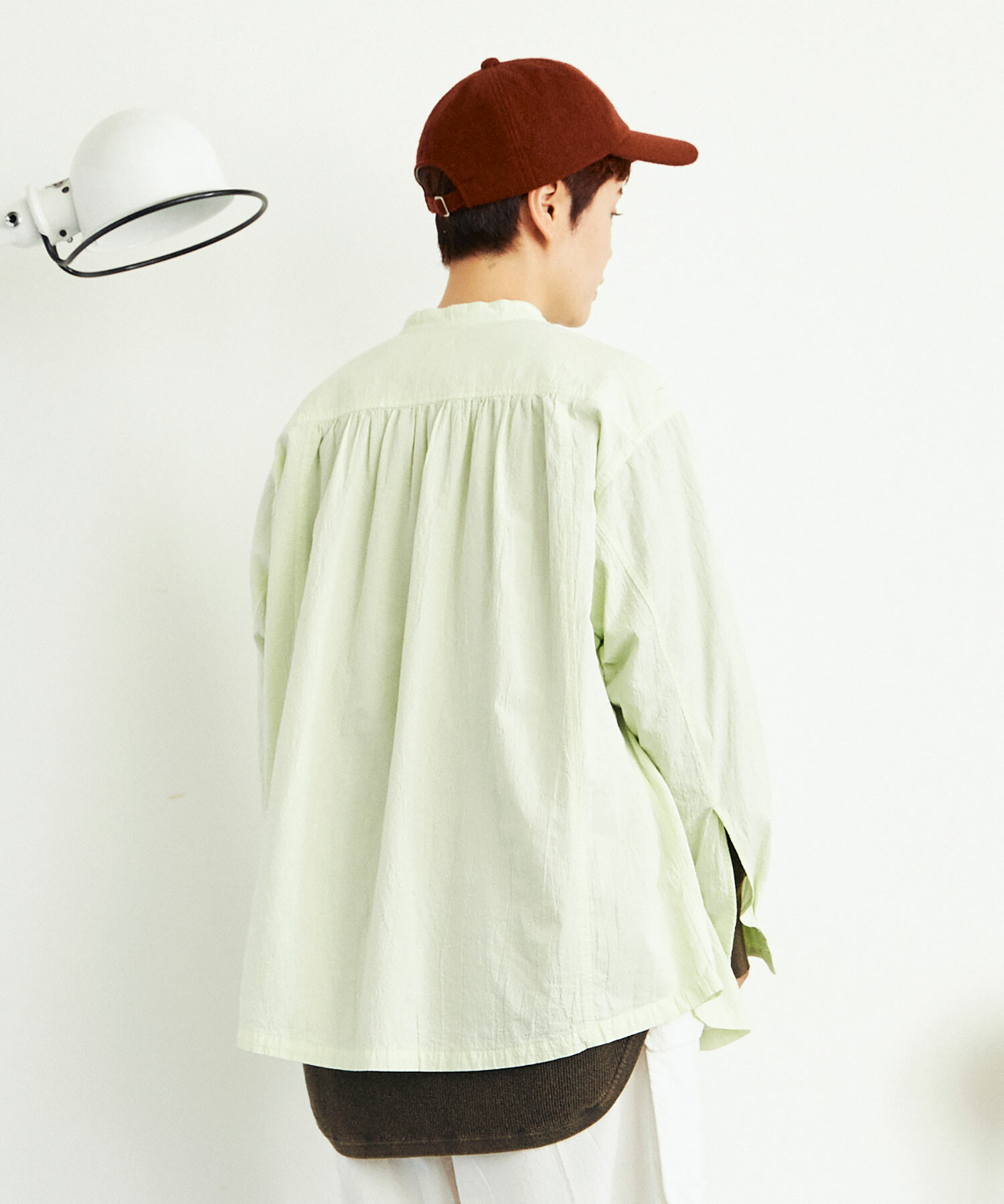 AMBIDEX Store ○強撚POPLIN 製品染 POCKET シャツ(F LIGHT GREY