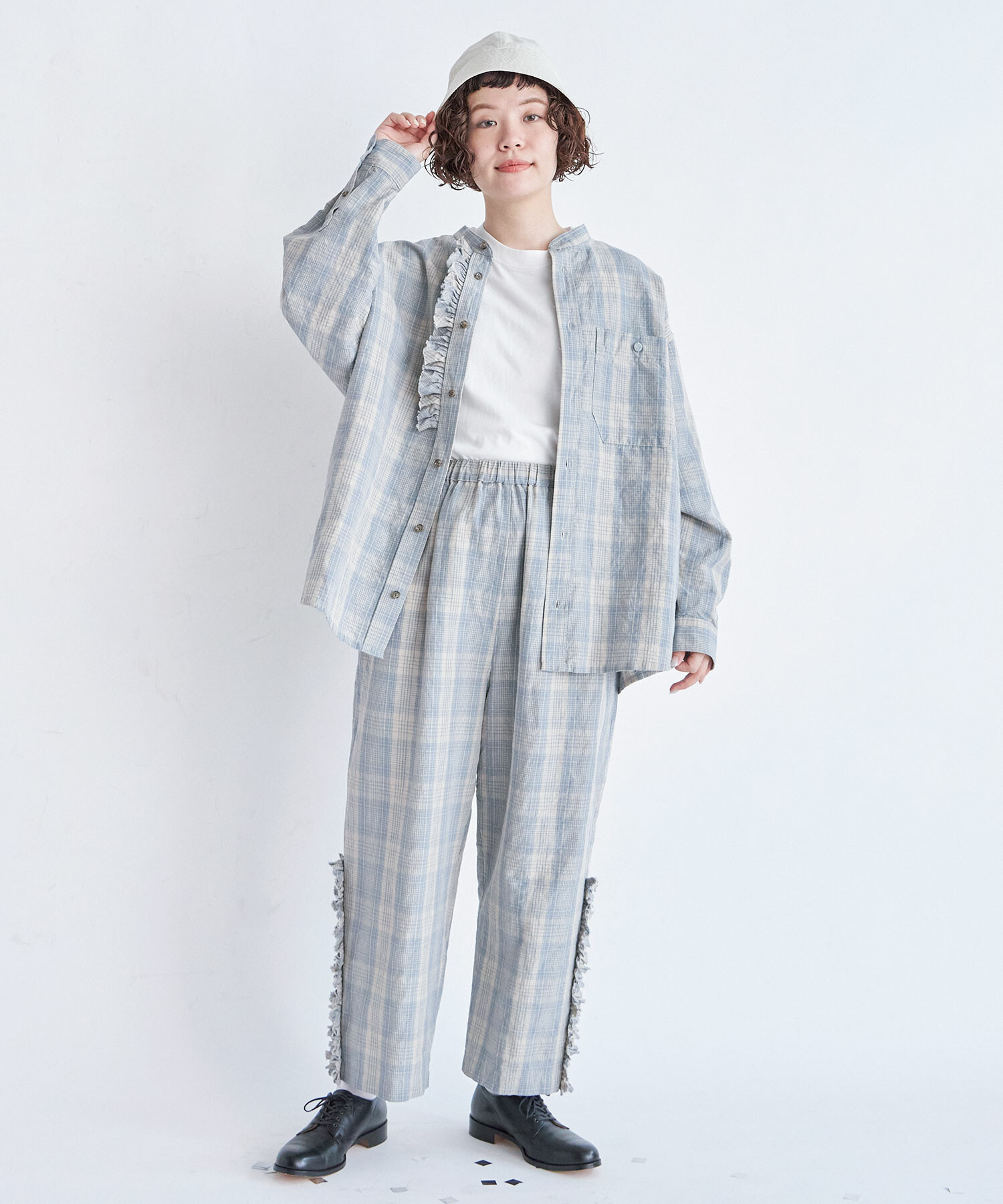 AMBIDEX Store ○FRILL SHIRT (スーピマブロード/オンブレ AMBIDEX Store ○FRILL SHIRT (スーピマブロード/オンブレ