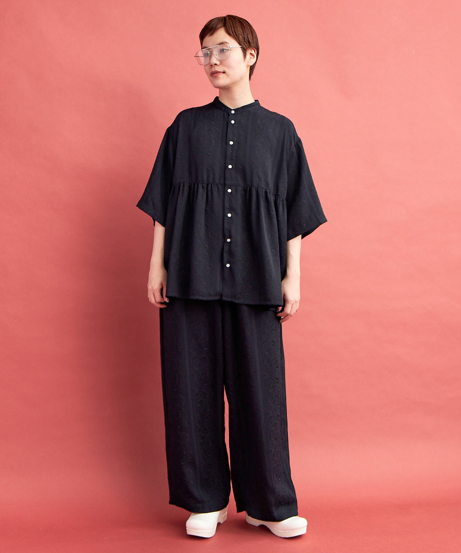 AMBIDEX Store ○botanical stripe パンツ(F NAVY): FLAT-cic-HATENA