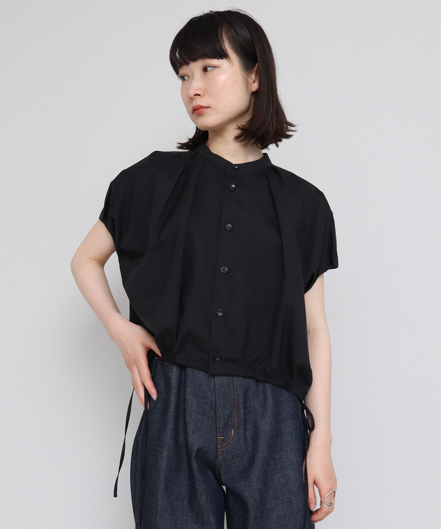 AMBIDEX Store △〇suvinタイプライター ショートシャツ(F クロ