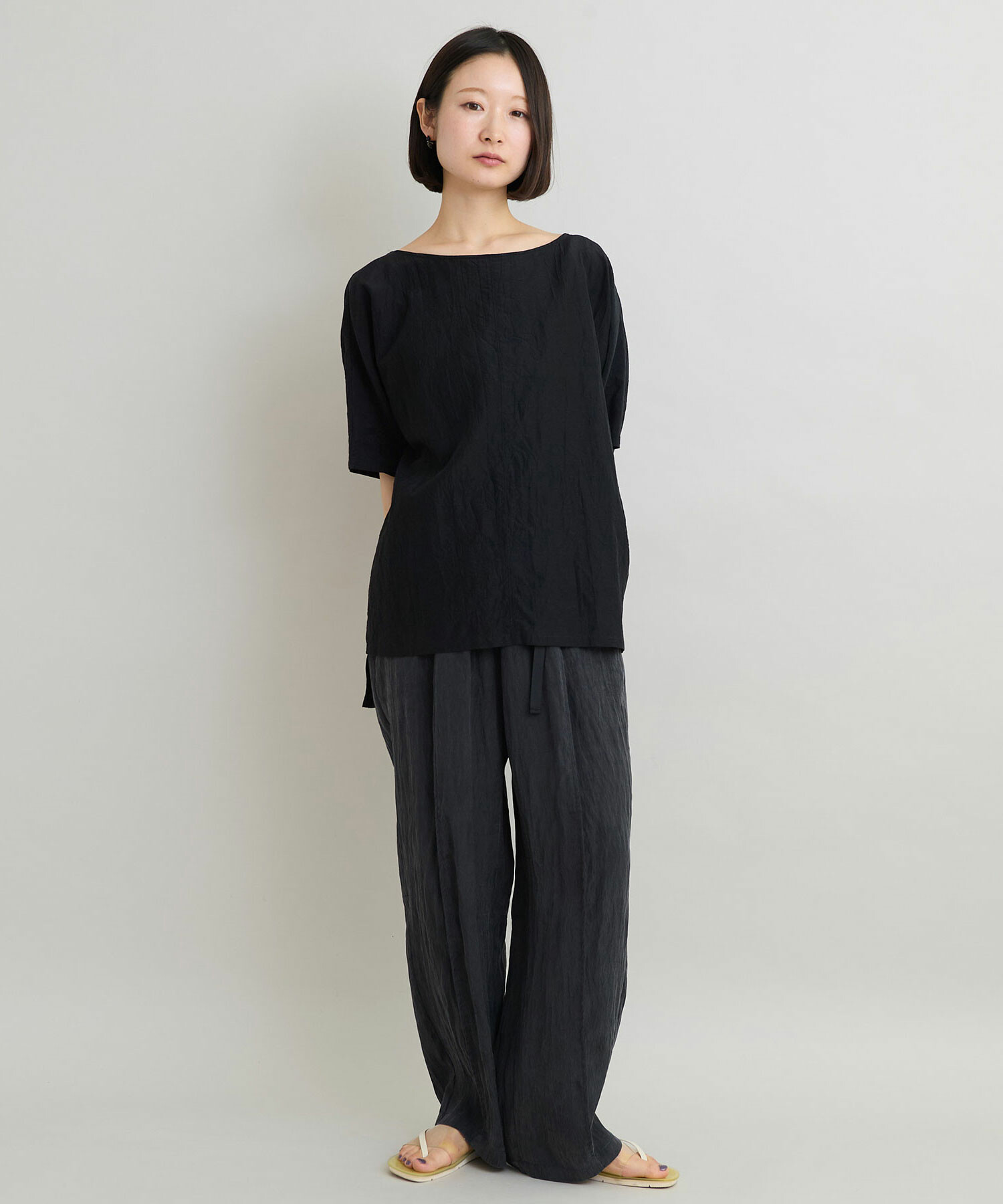 AMBIDEX Store ○ハグ襟 ブラウス(F クロ): l'atelier du savon