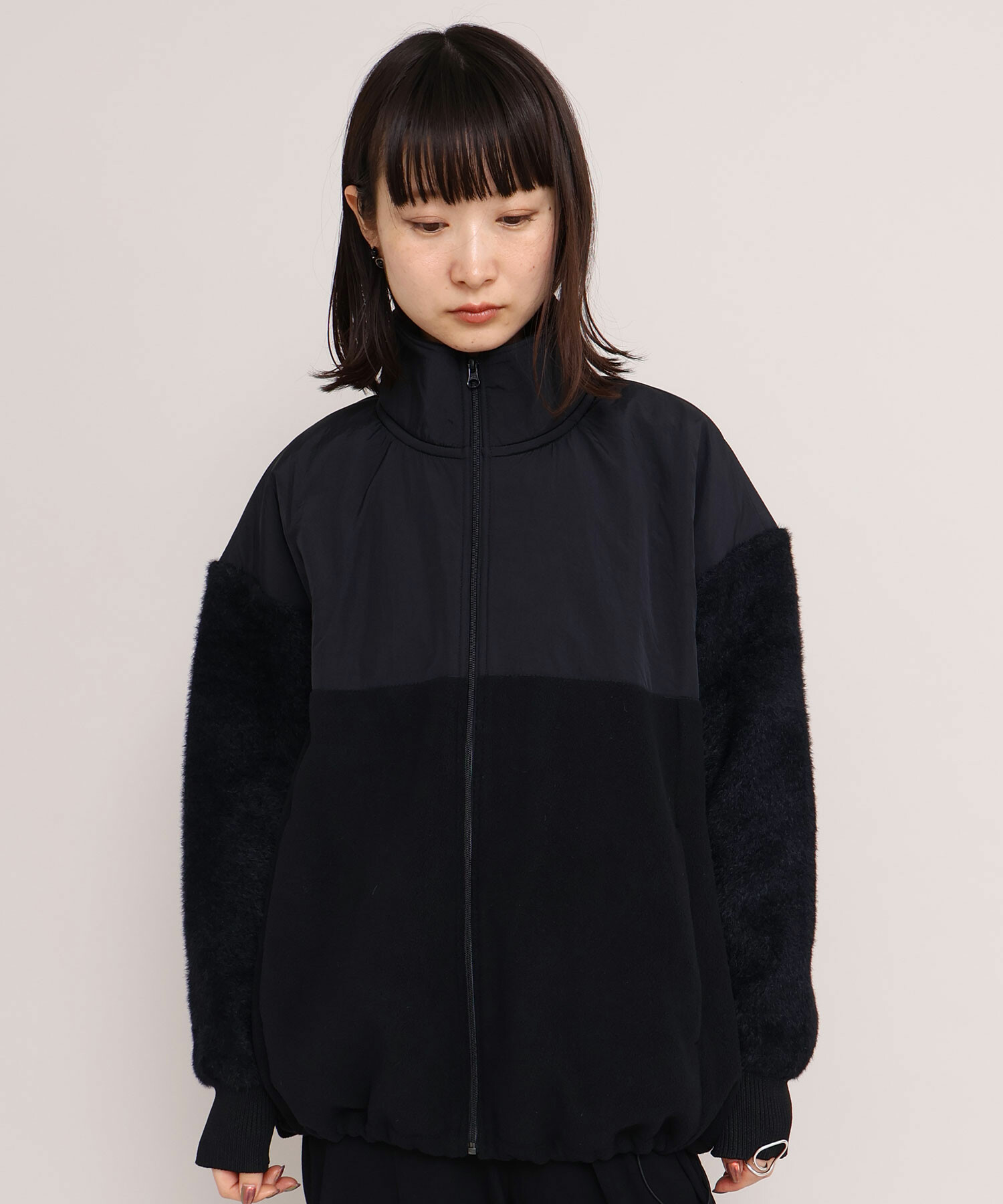 UNBIND アンバインドフリースジャケット ブラックM and wander アンドワンダー ハイロフトフリースジャケット(M ブラック