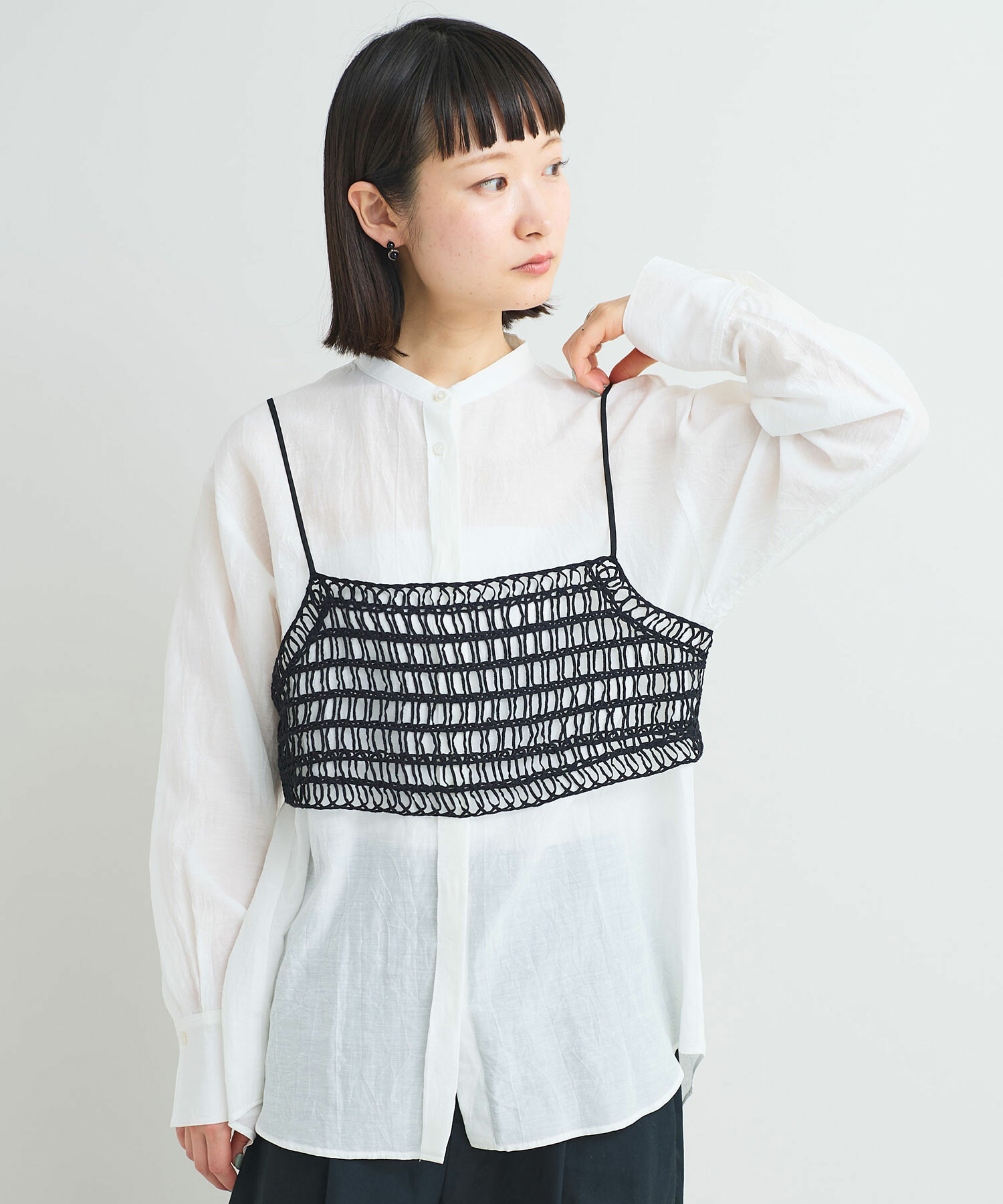 AMBIDEX Store 【予約販売】〇テープヤーンループ刺繍 ビスチェ