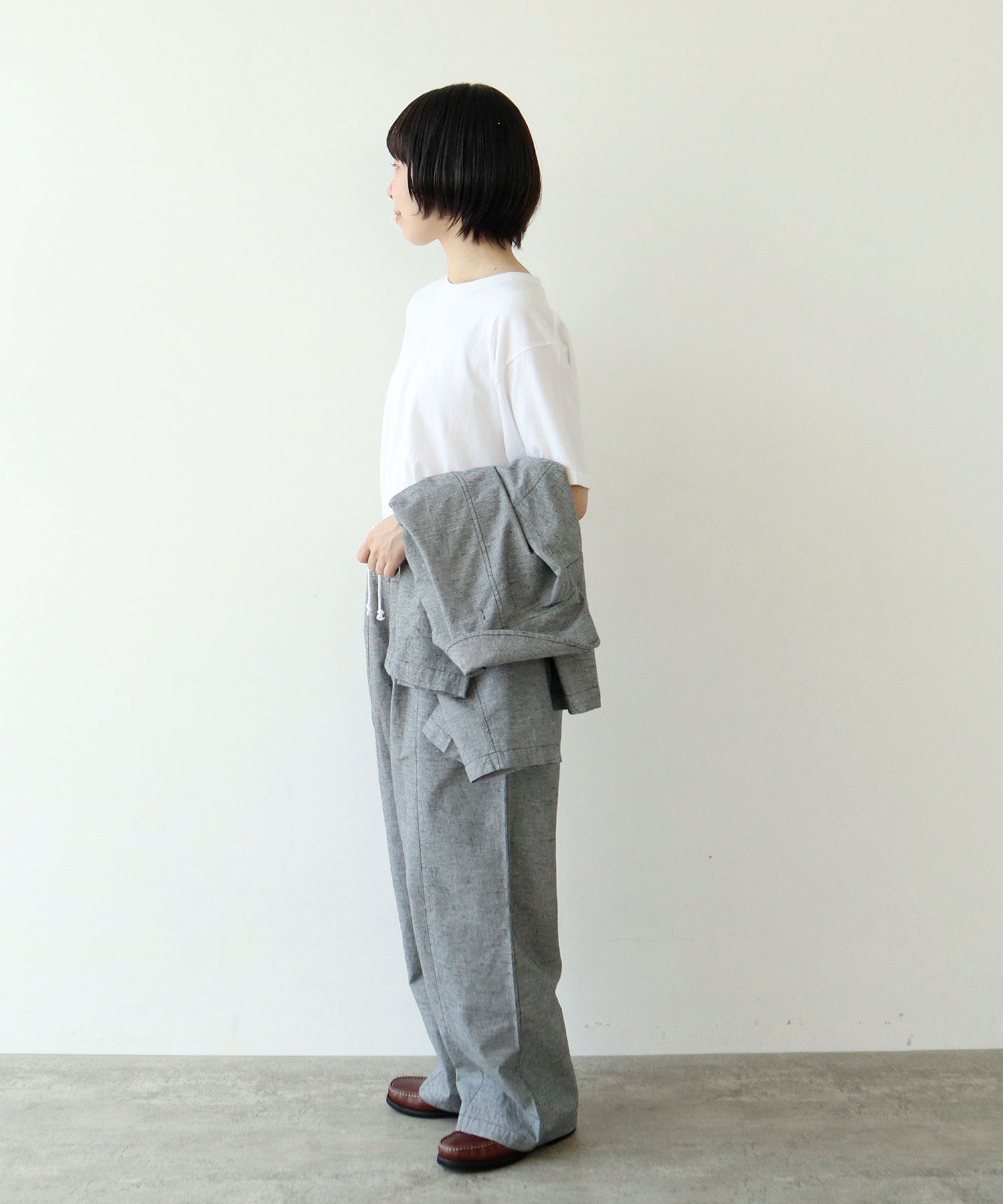 AMBIDEX Store ○先染めコットンネップ easyパンツ(セットアップ対応