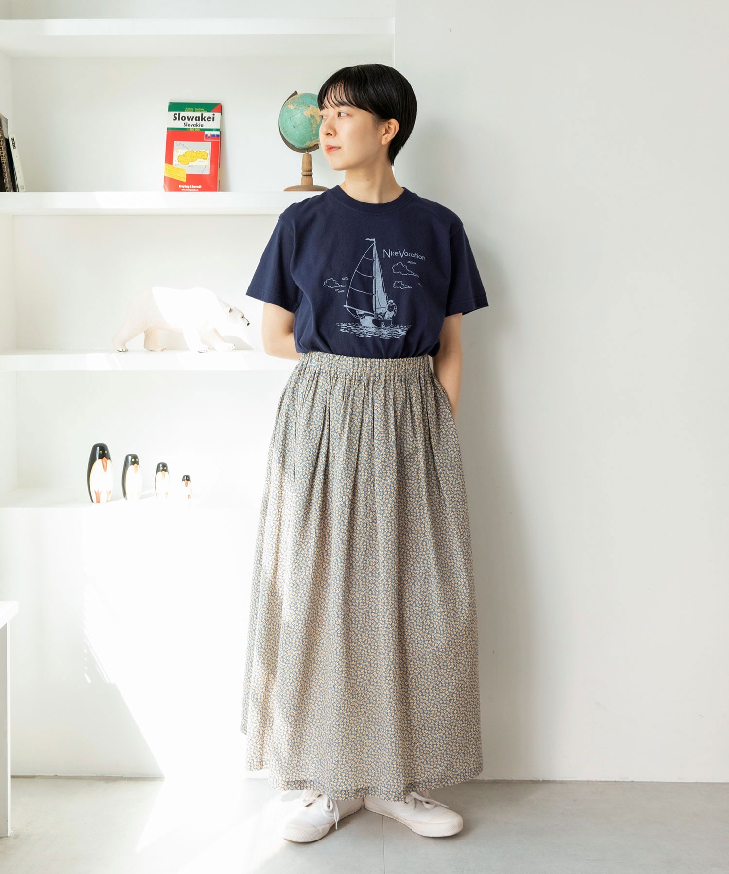 AMBIDEX Store ○ぽこぽこ小花 リバティプリントギャザー