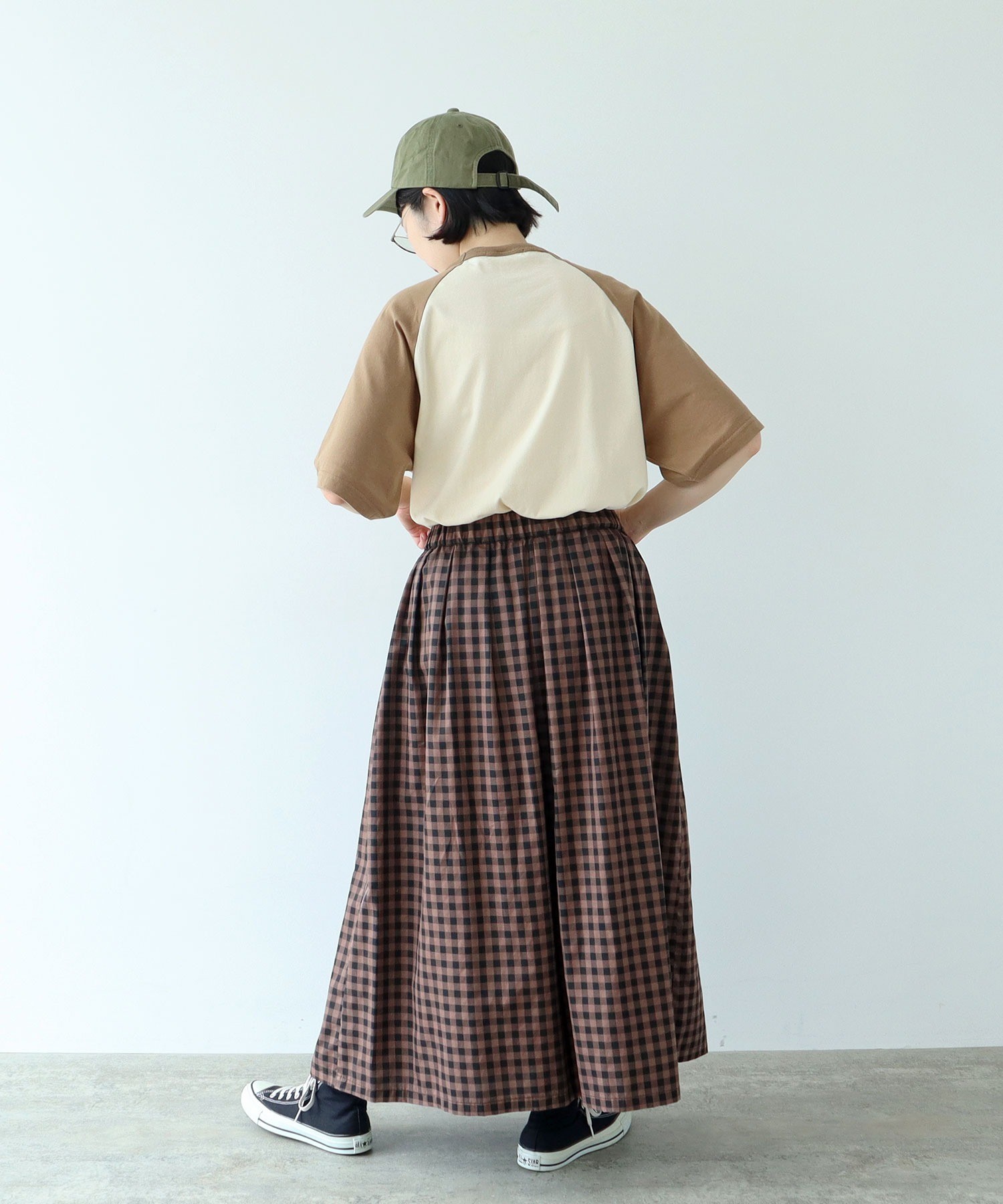 AMBIDEX Store ○○製品染め ギンガムチェックスカート(F