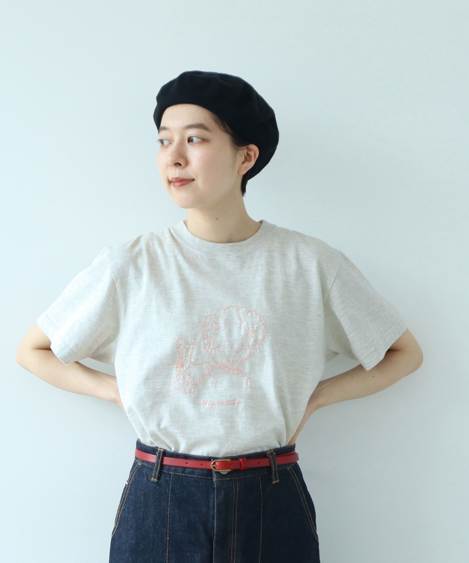 tシャツ 「WEB別注」corgi ＆ boy Tシャツ レディース AMBIDEX Store ○【WEB別注】corgi & boy Tシャツ(F アオ): PAR ICI