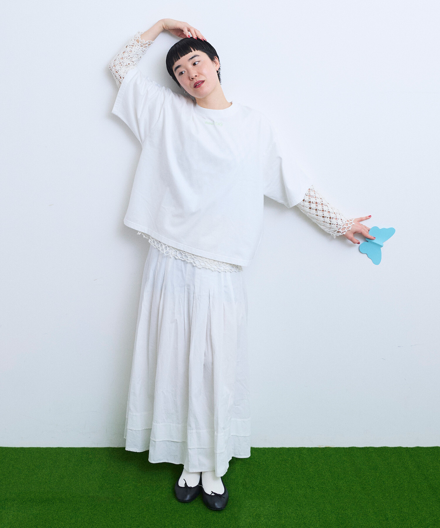 さゆたん様♡⃛ウエスティ ご確認ページ AMBIDEX Store 【予約販売】〇SSESEB×WAAN BACK BLOOM T-SHIRT(F WHITE