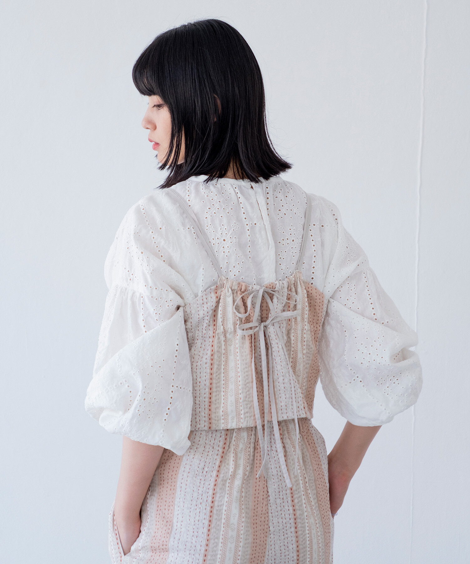 AMBIDEX Store 〇kantha jacquard キャミビスチェ(F ブルーmix): Rin