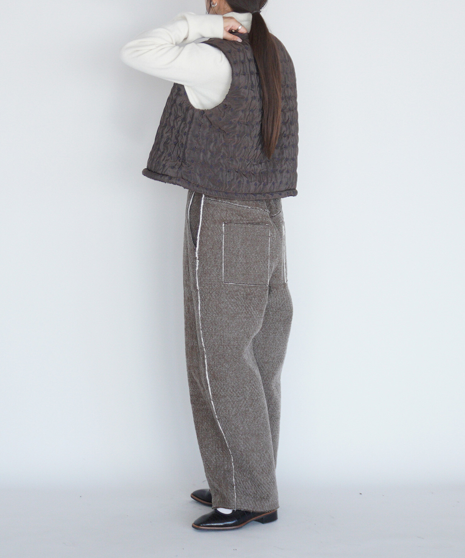 AMBIDEX Store 〇flower dot quilt jacquard ショートリバーシブル