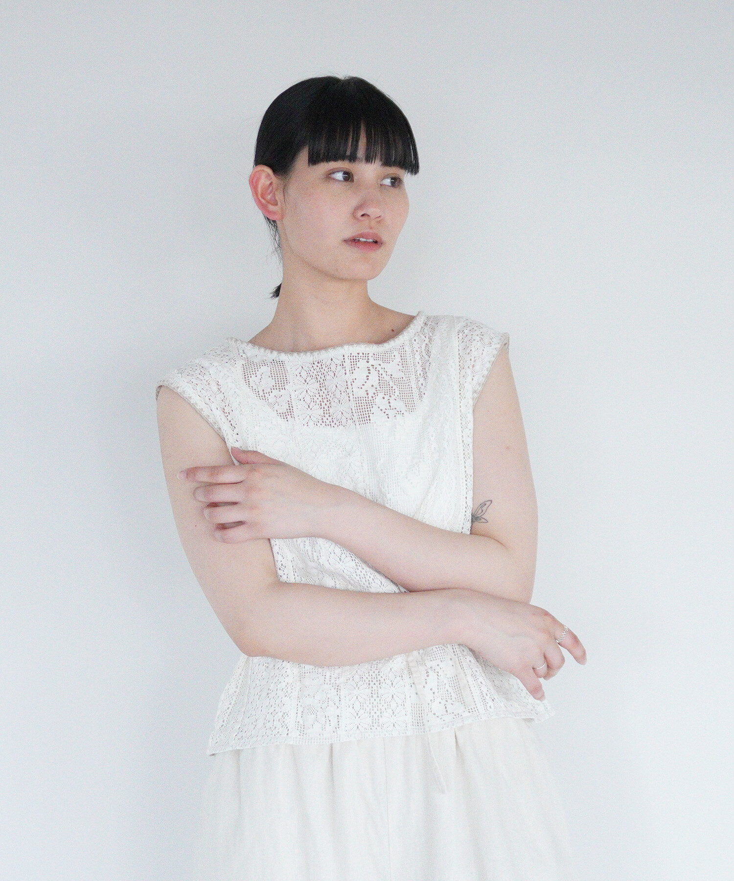 AMBIDEX Store 〇lasew ノースリーブブラウス(F