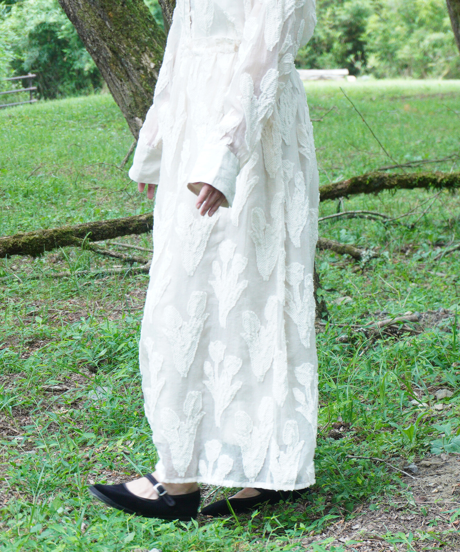 AMBIDEX Store 〇tulip lace jacquard スカート(F クロ): FLAT AMBIDEX Store 〇tulip lace jacquard スカート(F クロ): FLAT