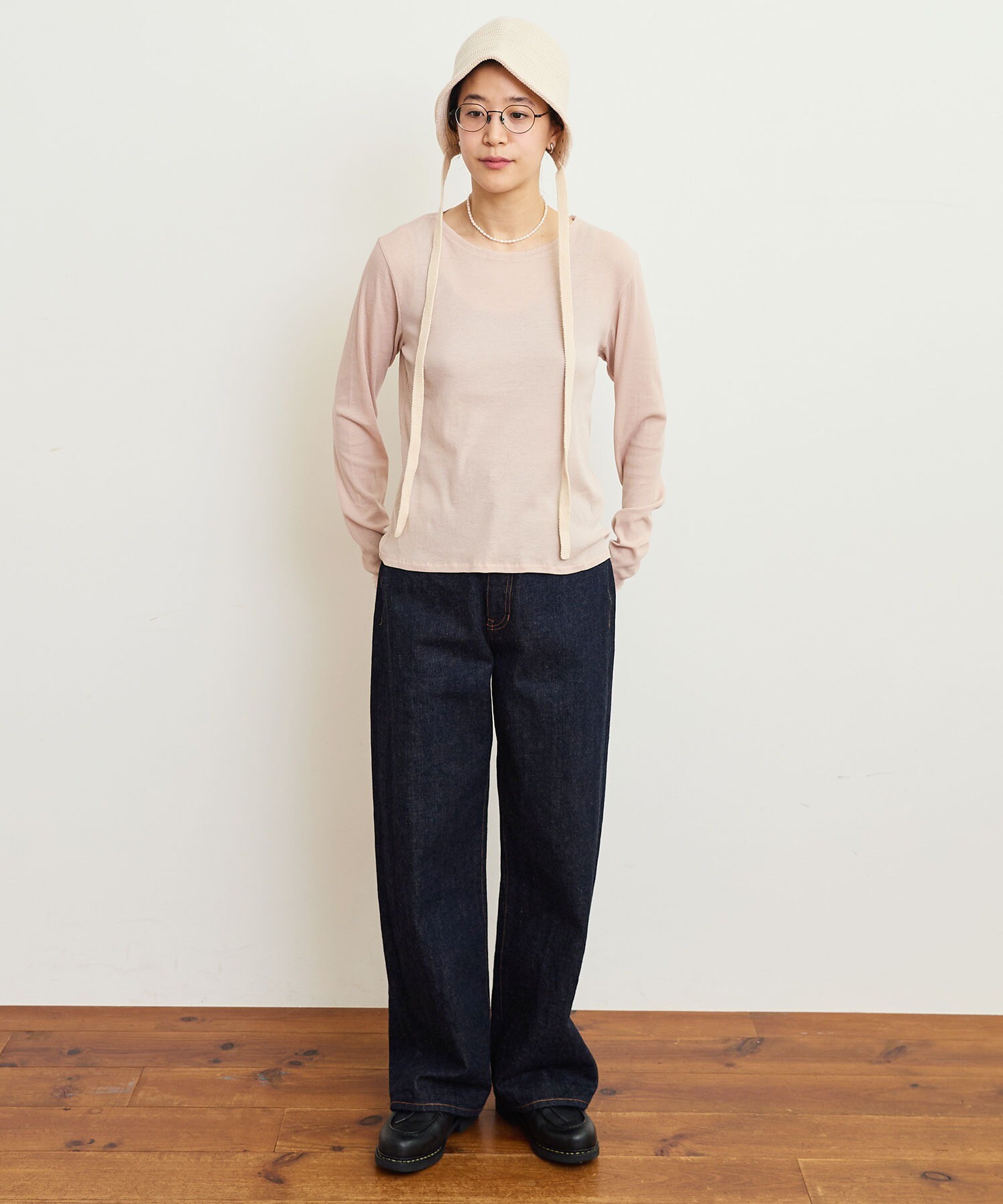 ★MAINBOOTH★Soft Petal Sweatshirt(CREAM)★正規品/直送料込 スウェット風ニット: トップス｜ハニーズ公式通販