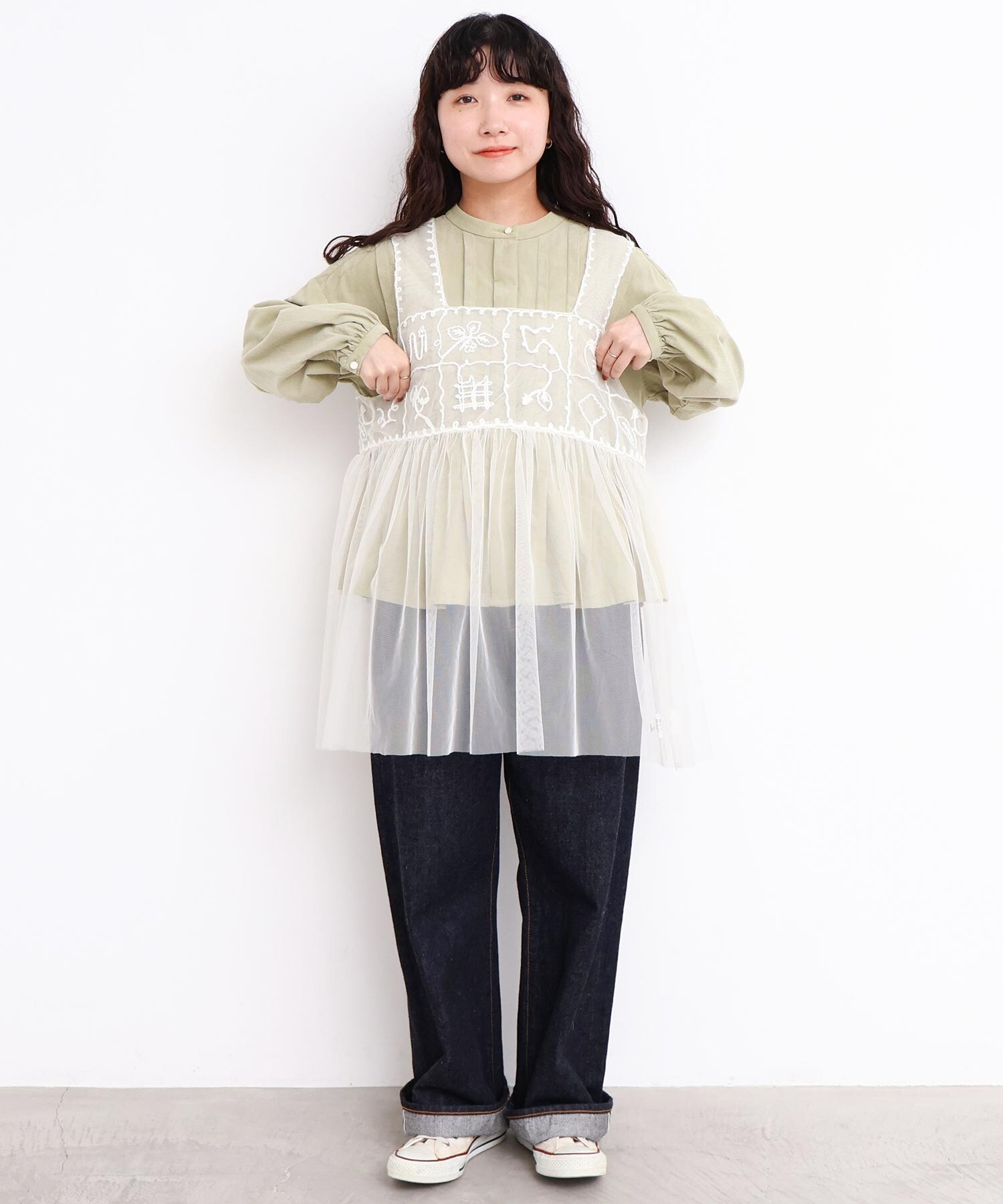 キリ　ピノーレ　刺繍ブラウス キリ ピノーレ 刺繍ブラウス PINORE(ピノーレ)｜ニット、ブラウス