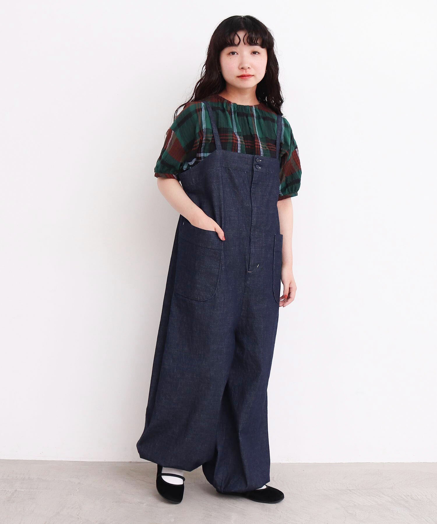 l'atelier du savon ＊デニム吊りパンツ＊ l'atelier du savon シーズンレスで着用できる万能アイテム◎ アトリエ