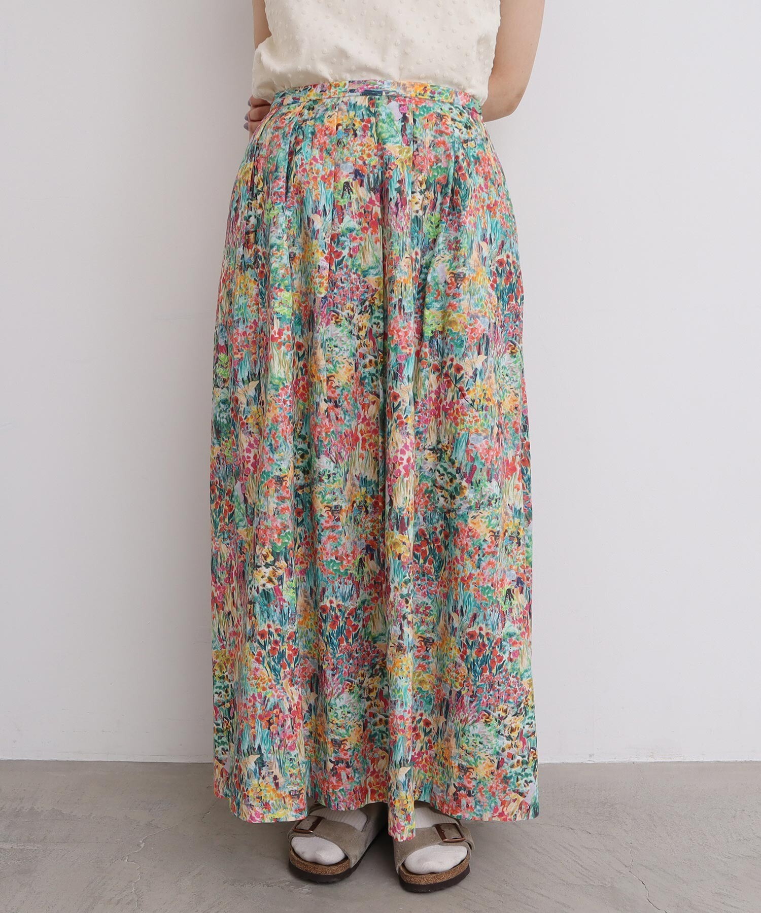 AMBIDEX Store △〇生い茂る野原のプリント スカート(F ピンク): l