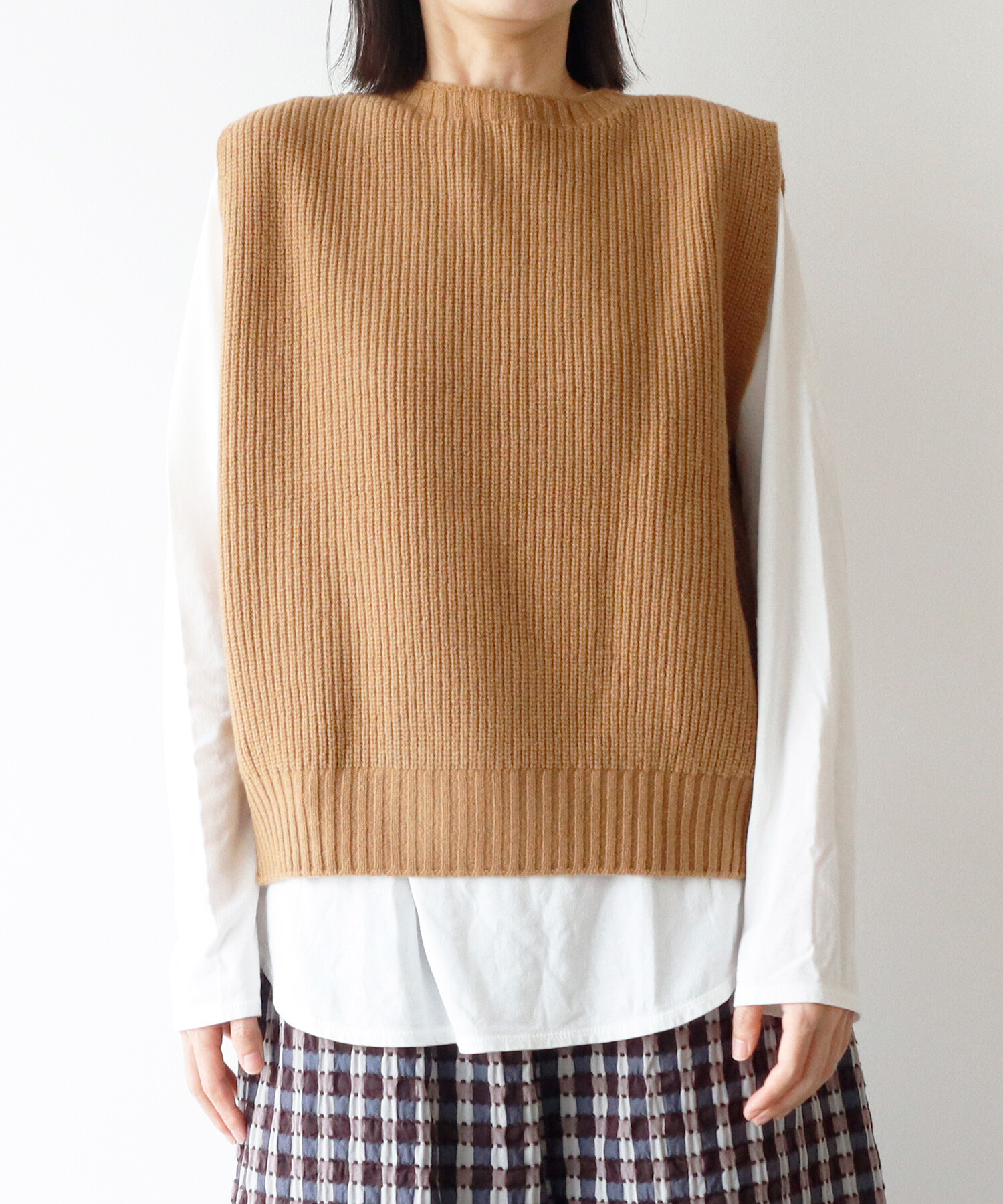 AMBIDEX Store ○CHESS ホールガーメント 片畦2wayベスト(F ベージュ