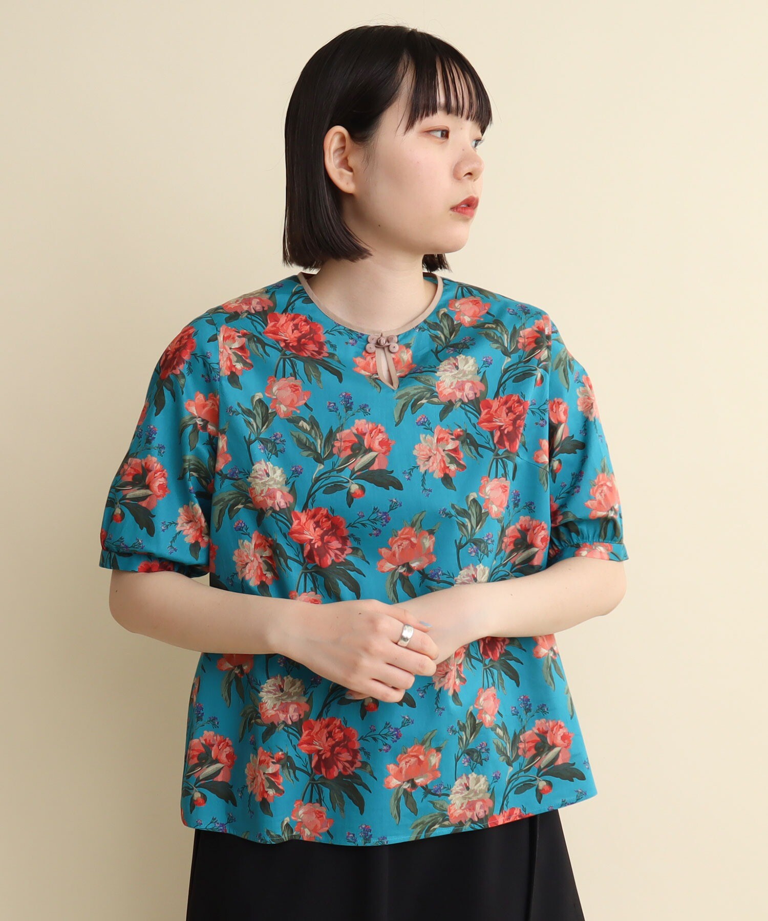 AMBIDEX Store 【予約販売】〇LIBERTY china blouse(F アオ): l