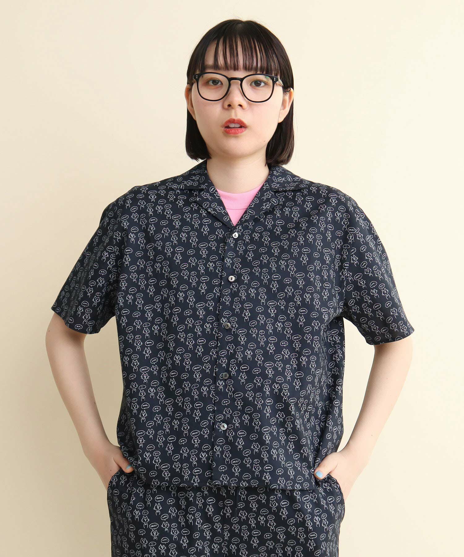 AMBIDEX Store 〇NEKO TALK open collar blouse(F コン): l'atelier du 